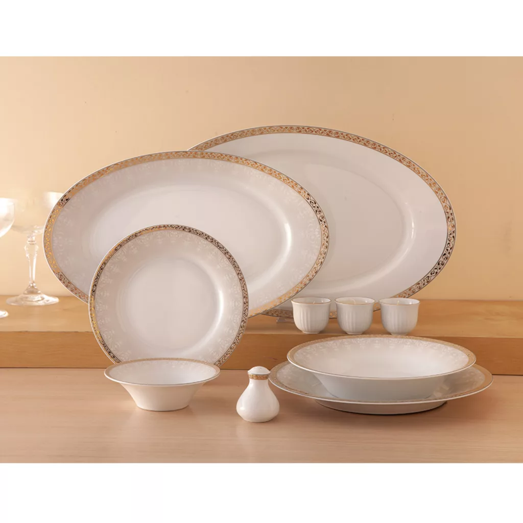 سرویس غذاخوری 35 پارچه چینی زرین ایران سری شهرزاد مدل رومینا درجه یک