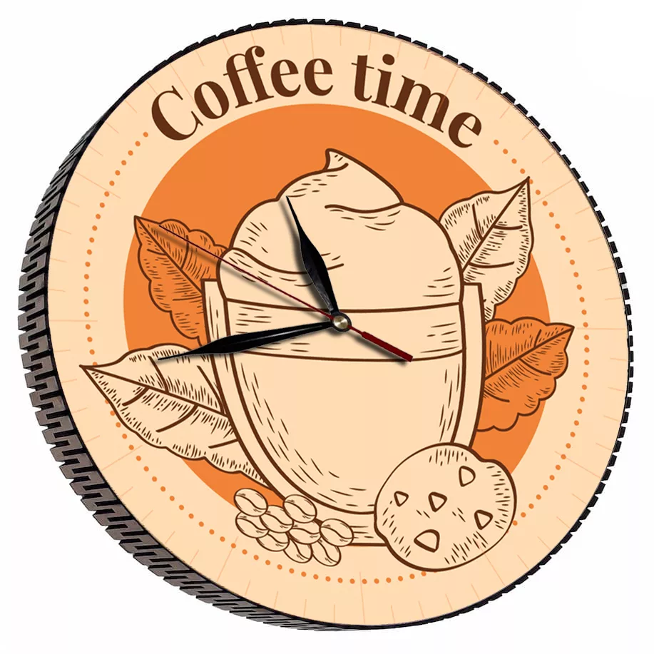 ساعت دیواری مدل زمان قهوه