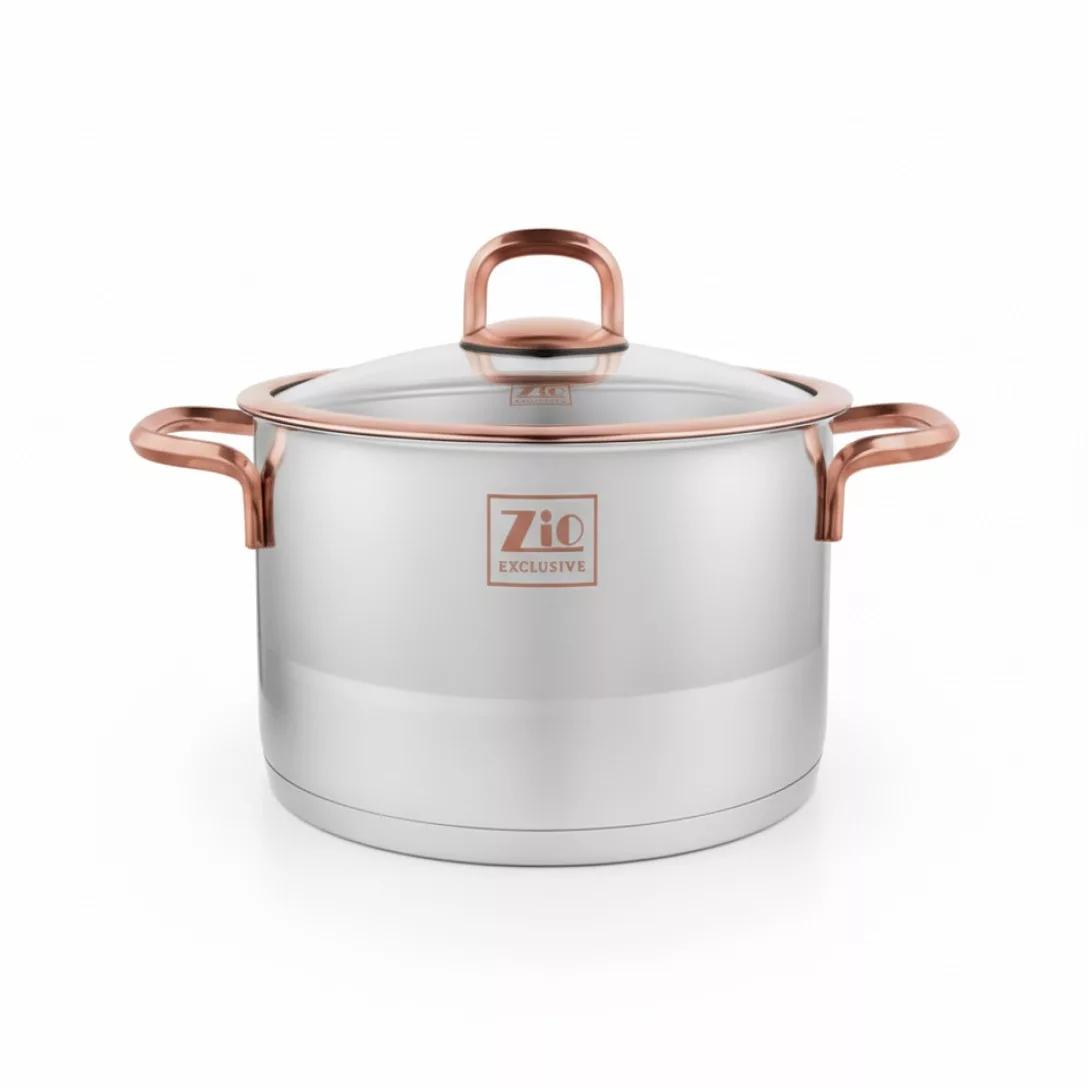 سرویس قابلمه استیل 6 پارچه بازرگانی زیو مدل 1306