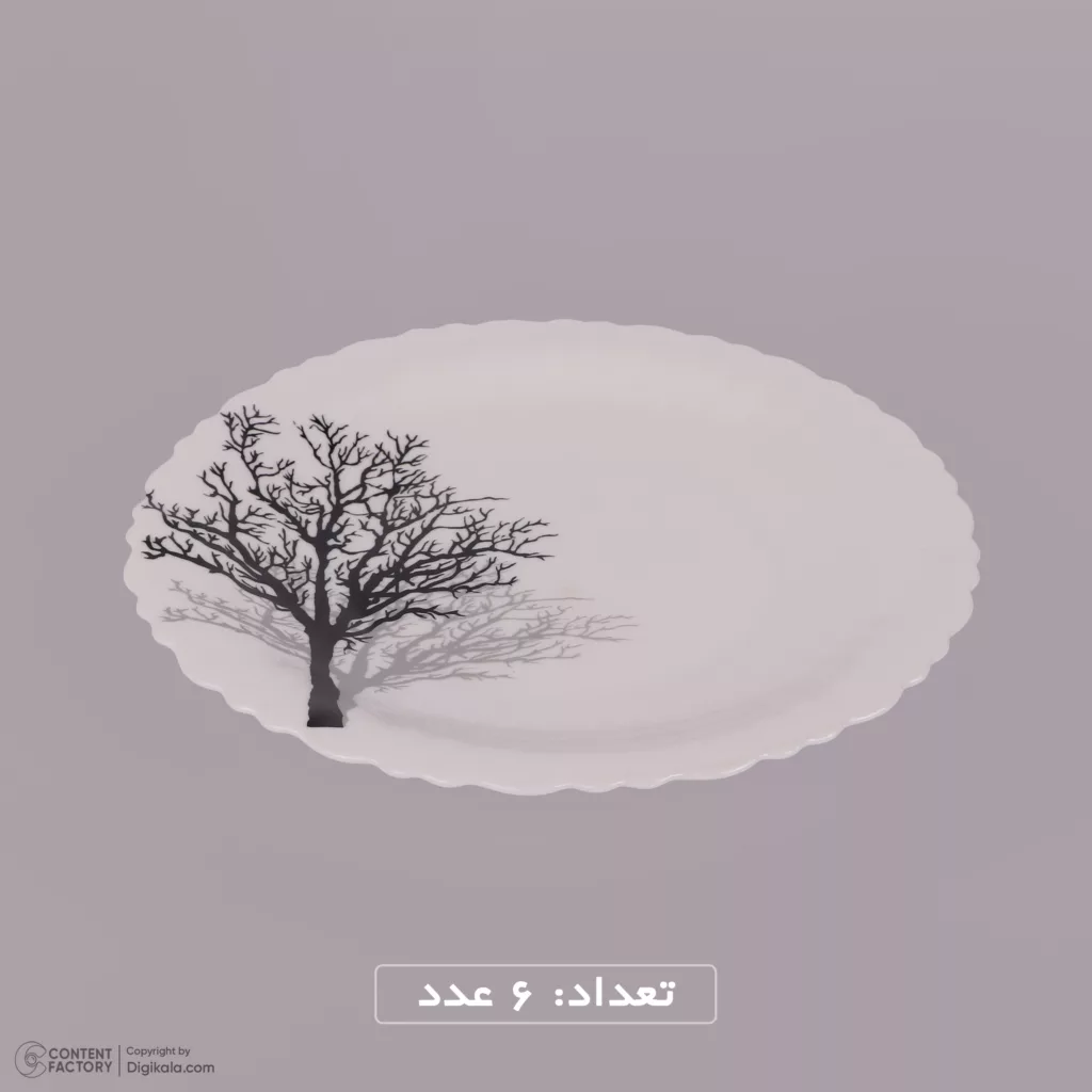 سرویس غذاخوری 25 پارچه 6 نفره گلدن اوپال مدل تمپر شادو