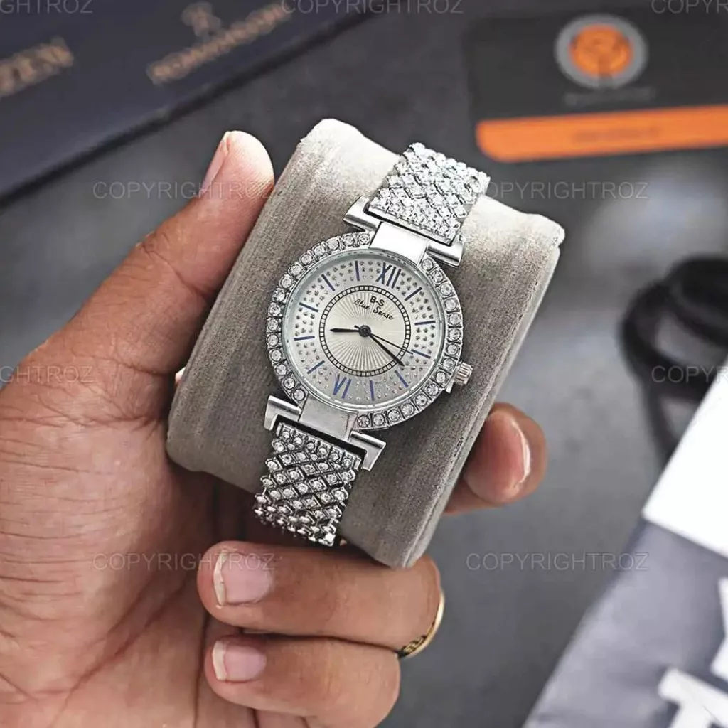 ساعت مچی عقربه ای زنانه مدل فول نگین