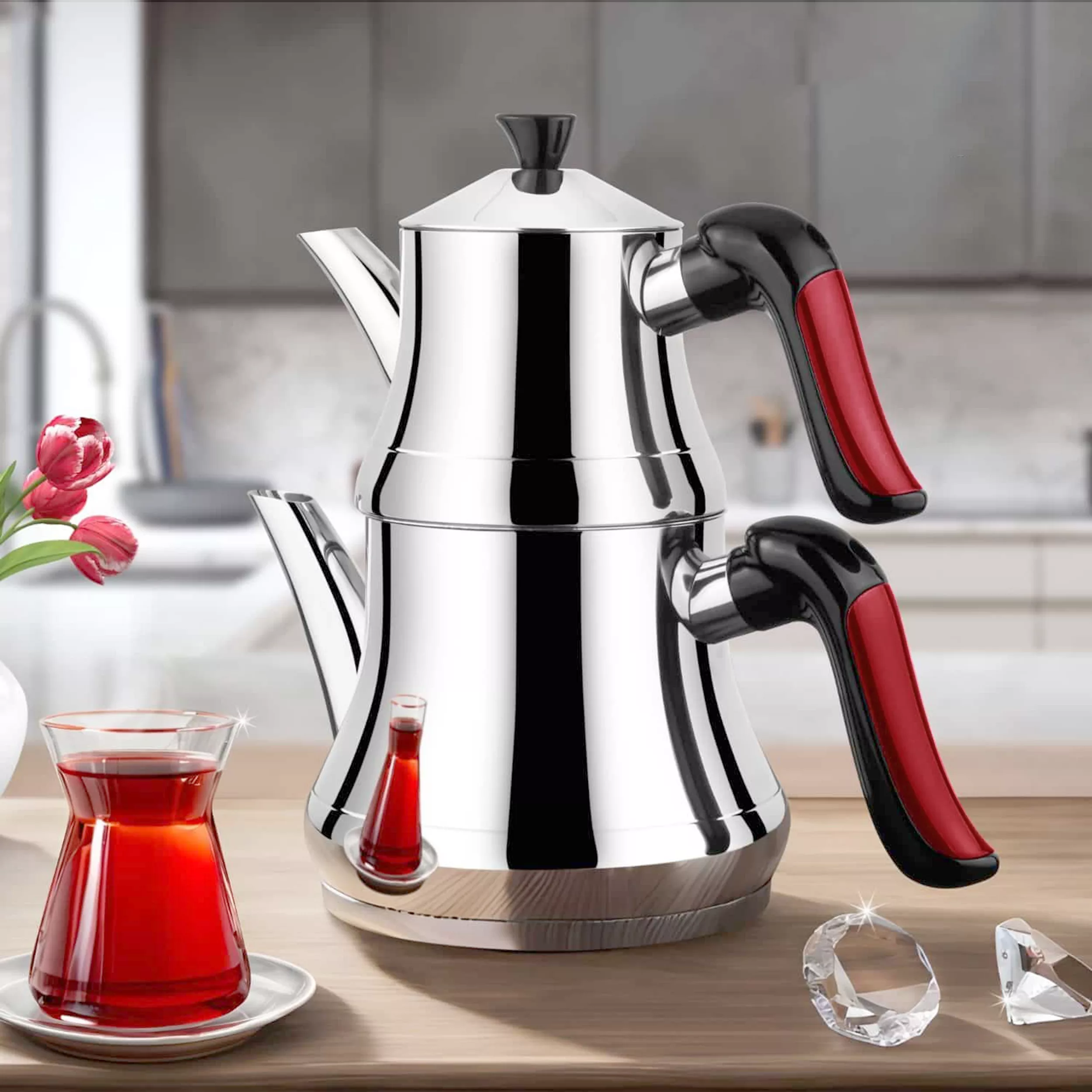 ست کتری و قوری لینس مدل Naz