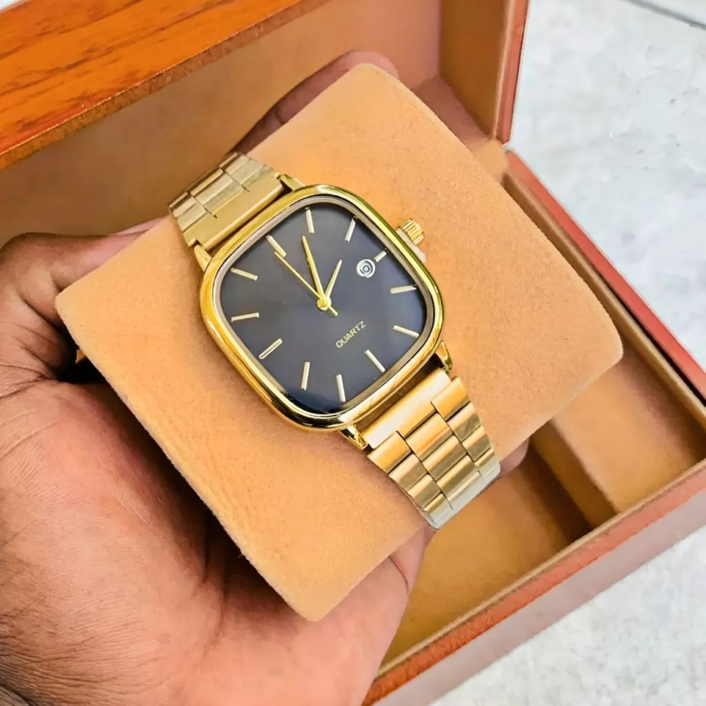 ساعت مچی عقربه ای مدل کلاسیک کد gold.m