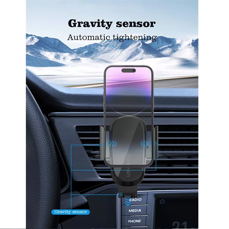 پایه نگهدارنده و شارژر بی سیم گوشی موبایل 15 وات الدینیو مدل MW211