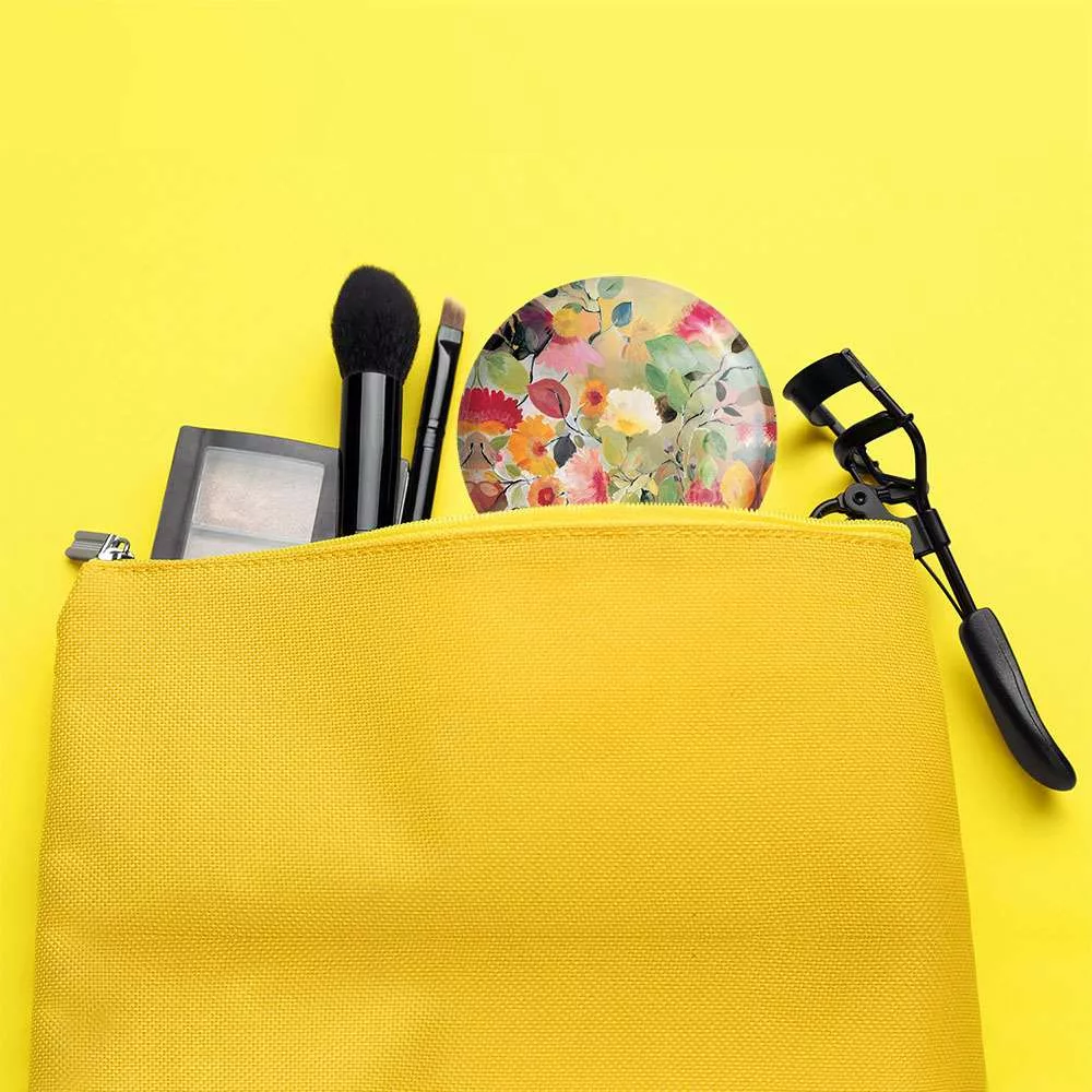 آینه جیبی خندالو مدل گل کد 5456