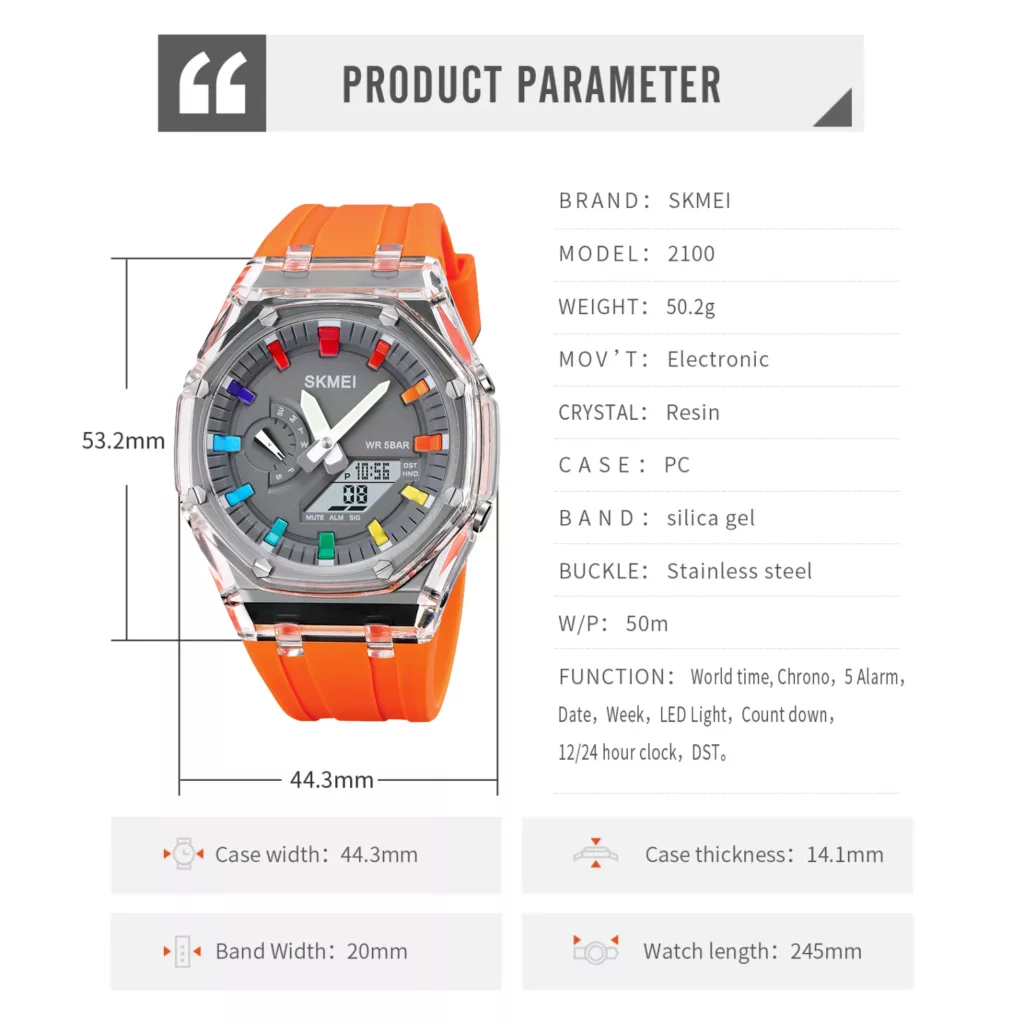 ساعت مچی عقربه ای اسکمی مدل 2100 OG