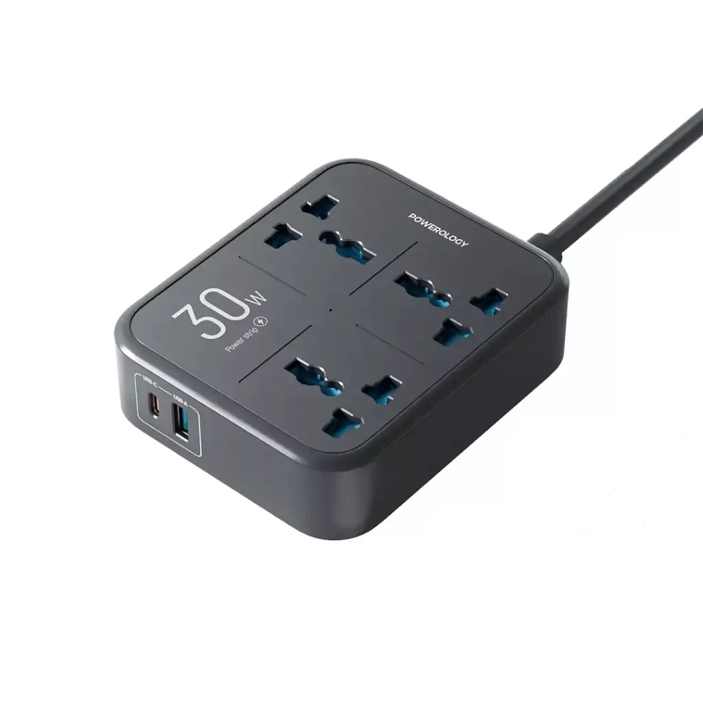 چندراهی برق محافظ دار پاورولوجی مدل  Power strip 3AC 3250W PWCUQC037