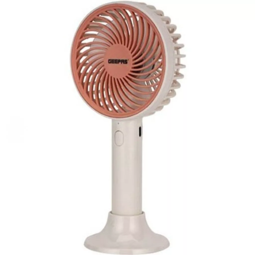 پنکه دستی شارژی جی پاس مدل 21206 ظرفیت 1200 میلی آمپر ساعت