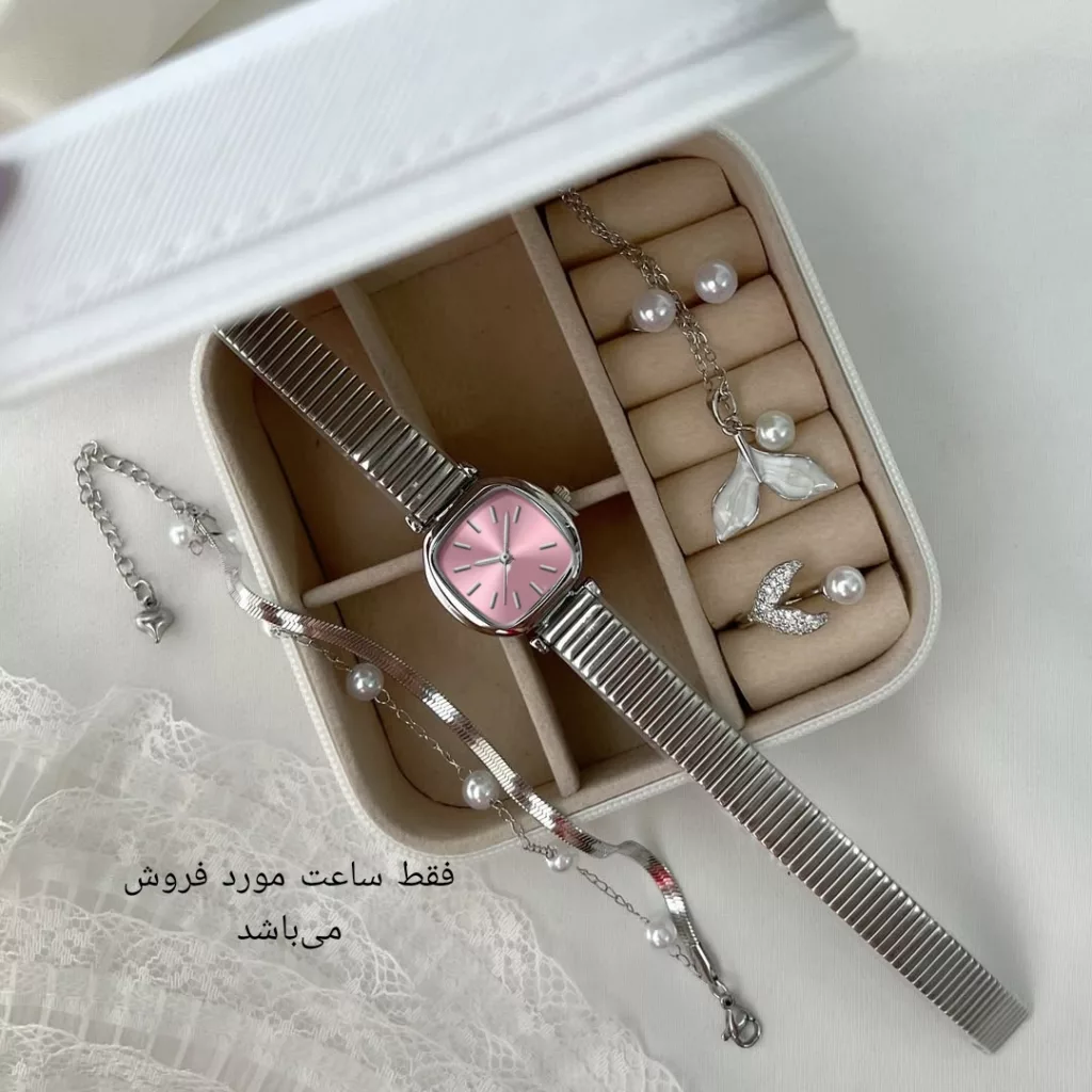 ساعت مچی عقربه‌ای کوارتز زنانه مدل مینیمال لوکس بند کرکره ای کد ۱