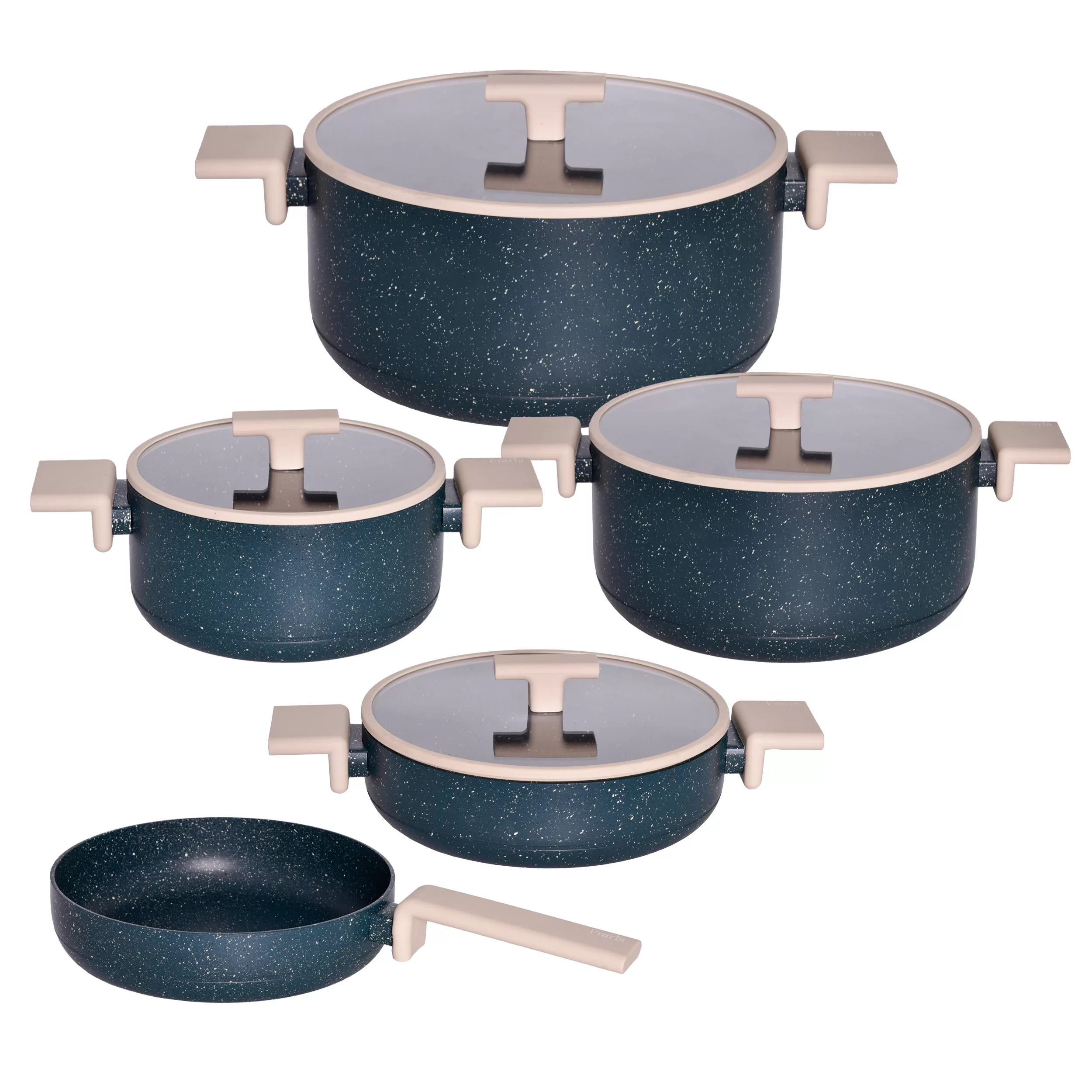 سرویس قابلمه و تابه گرانیتی 9 پارچه پرارین مدل ESTIMA کد 4322