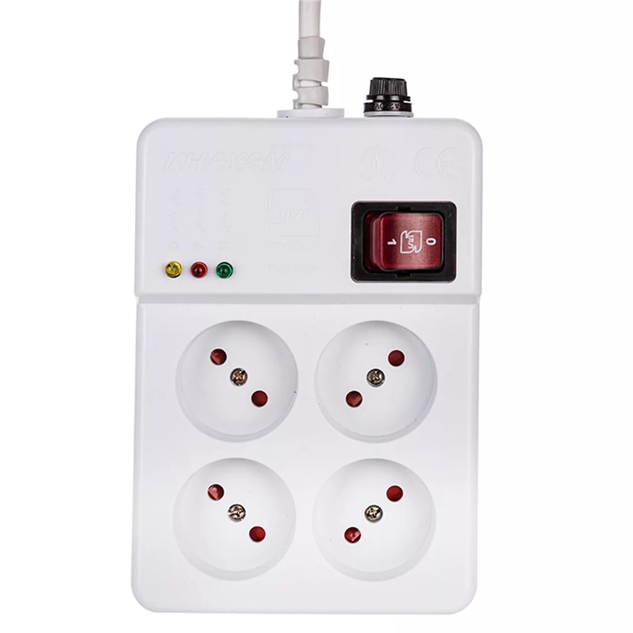 محافظ ولتاژ لوازم صوتی و تصویری و کامپیوتر خیام الکتریک مدل 102