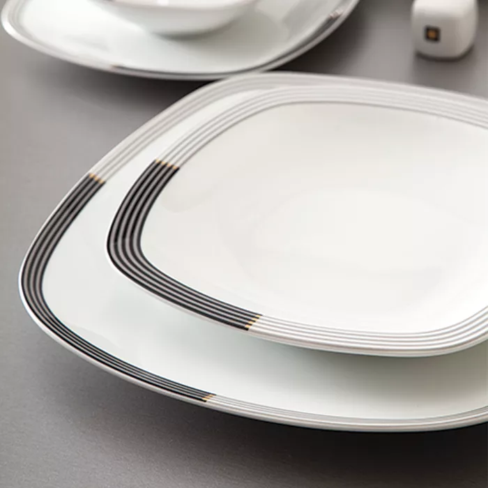 سرویس غذاخوری 98 پارچه 12 نفره چینی زرین ایران مدل  کواترو وگاس اوریت درجه عالی