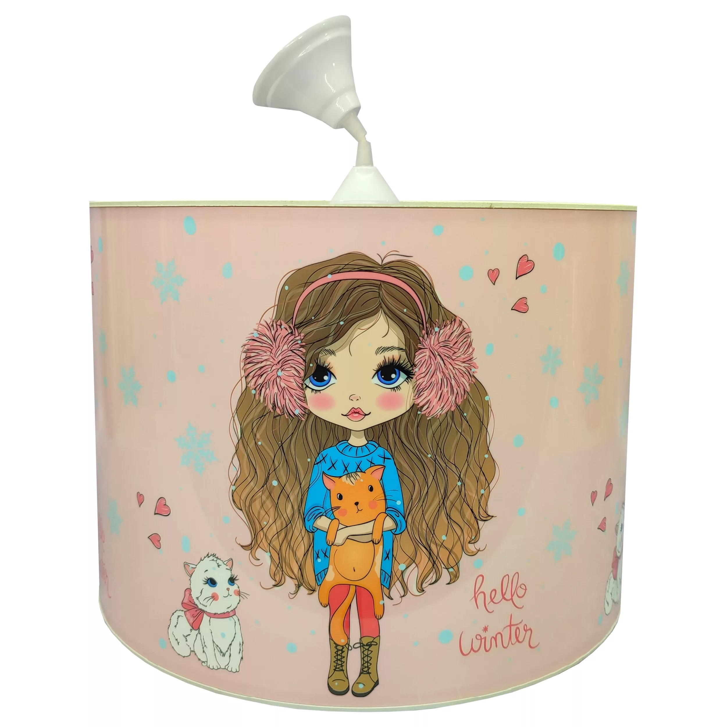 لوستر کودک مدل دختر و گربه