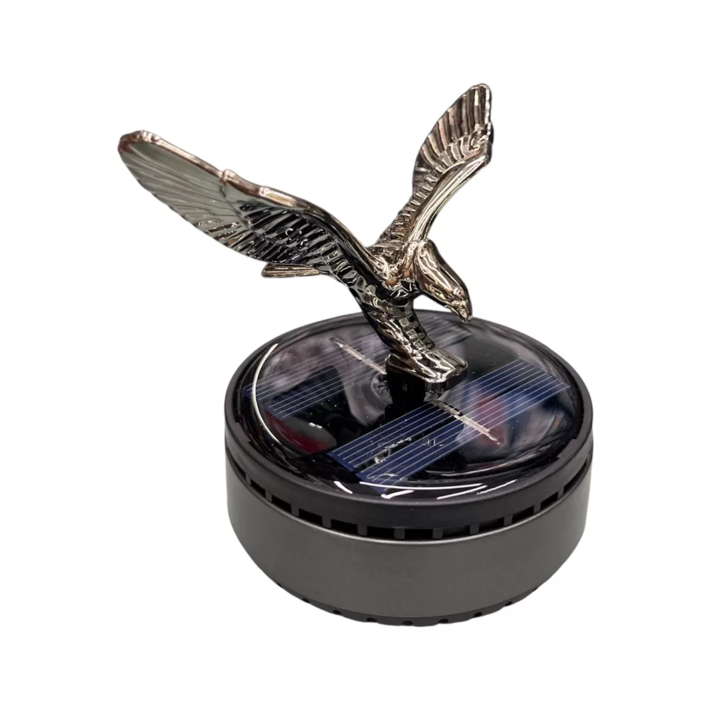 خوشبوکننده  رو داشبوردی خودرو مدل سولار خورشیدی چرخشی طرح پرنده کد BLK