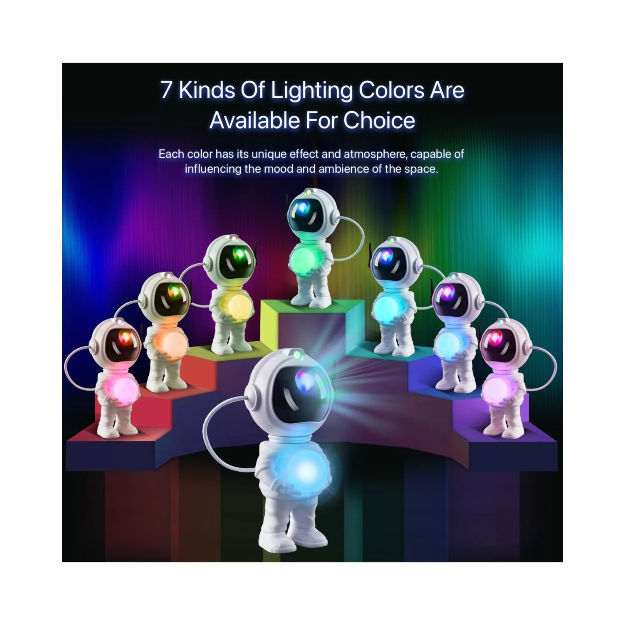 چراغ خواب اتاق کودک طرح فضانورد کره ماه مدل 768