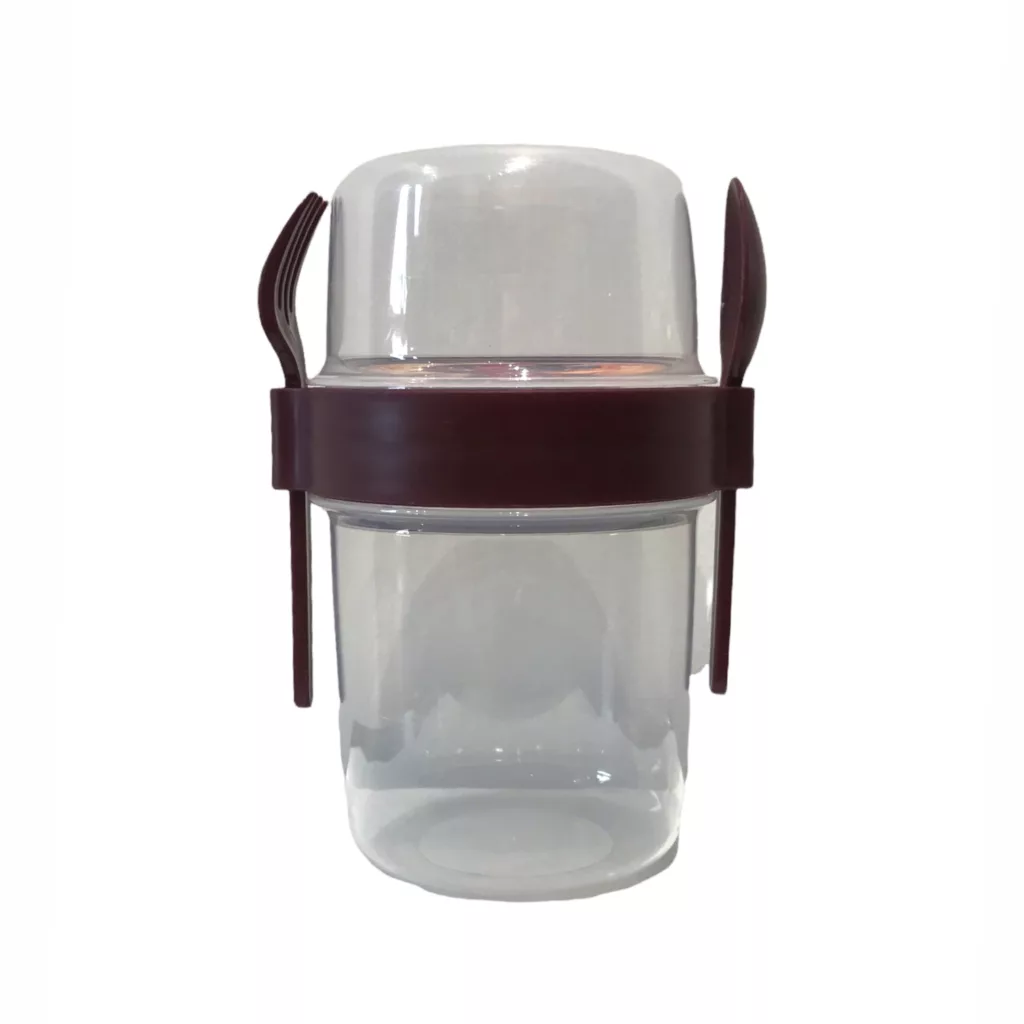 ظرف نگهدارنده غذا مادام کوکو مدل 01 به همراه قاشق و چنگال