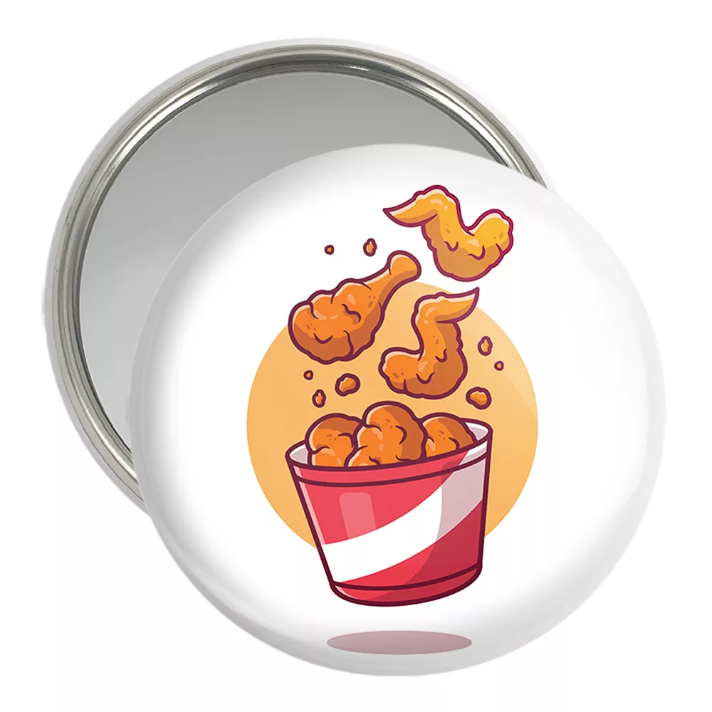 آینه جیبی خندالو مدل فست فود سوخاری کد 29468