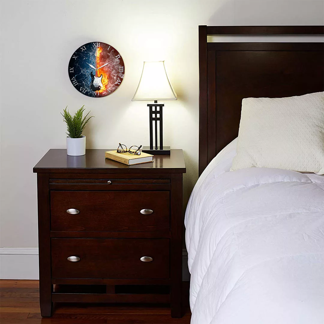 ساعت دیواری طرح گیتار و موسیقی کد 1275