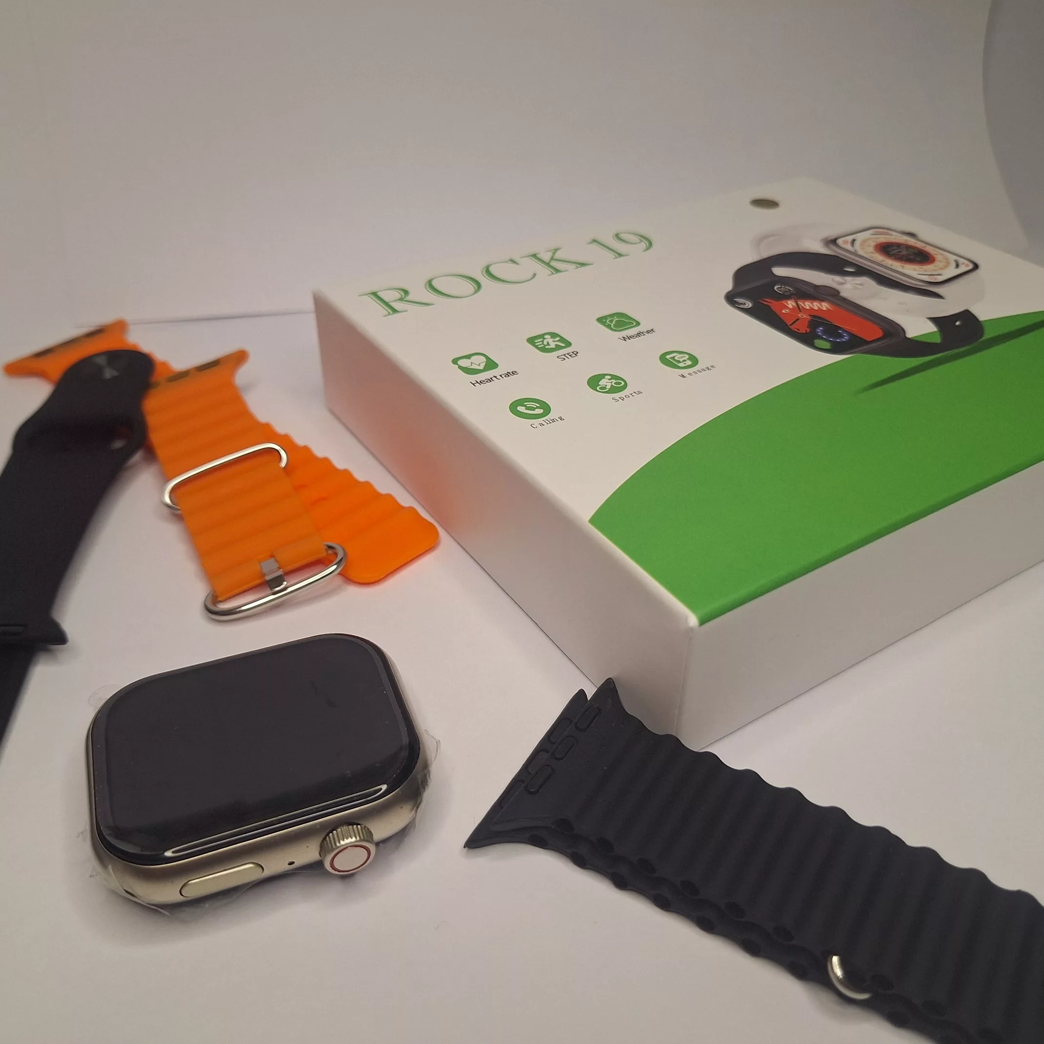 ساعت هوشمند ۴۹ میلیمتری مدل ROCK19 با بند سیلیکونی