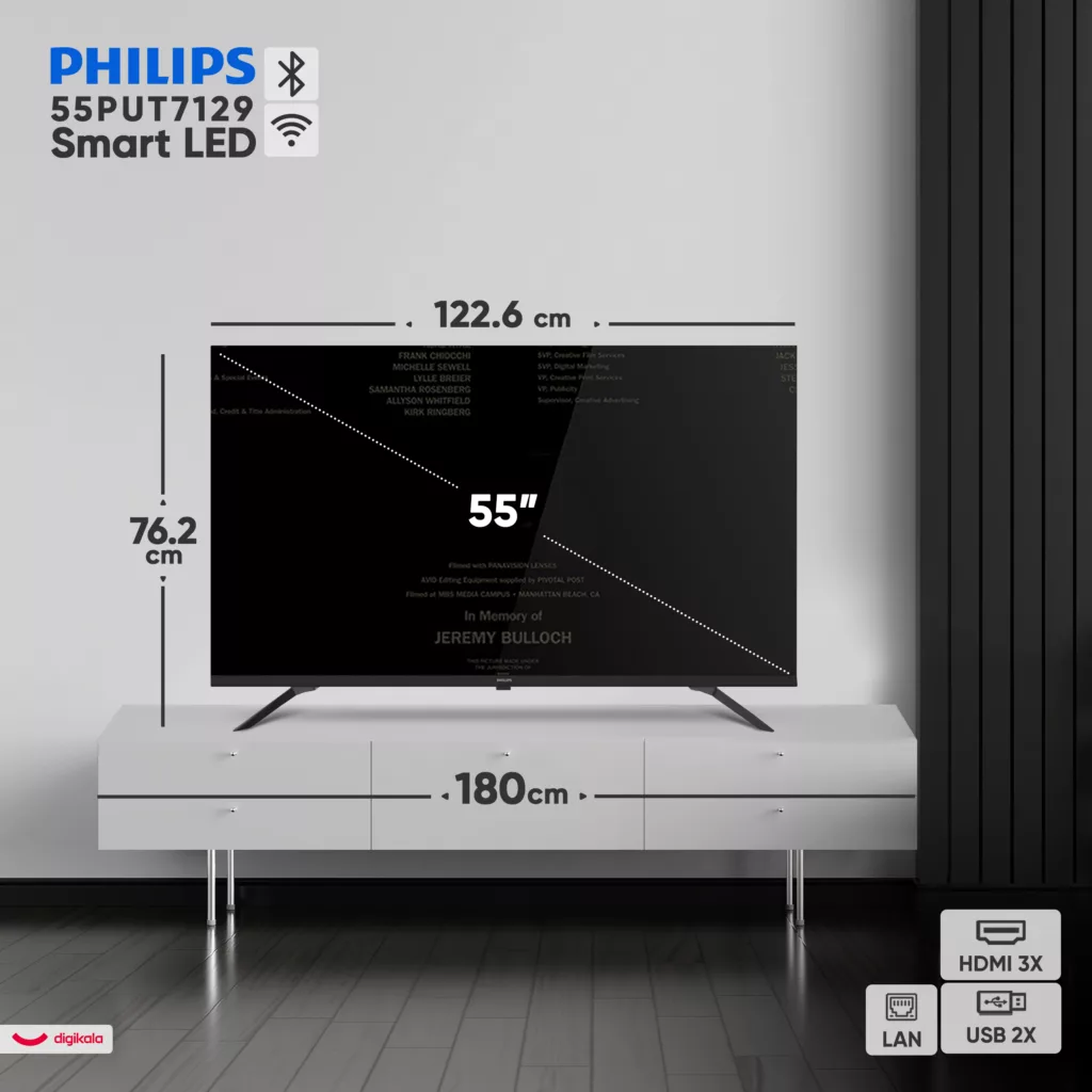 تلویزیون 55 اینچ ال ای دی هوشمند فیلیپس مدل 55PUT7129