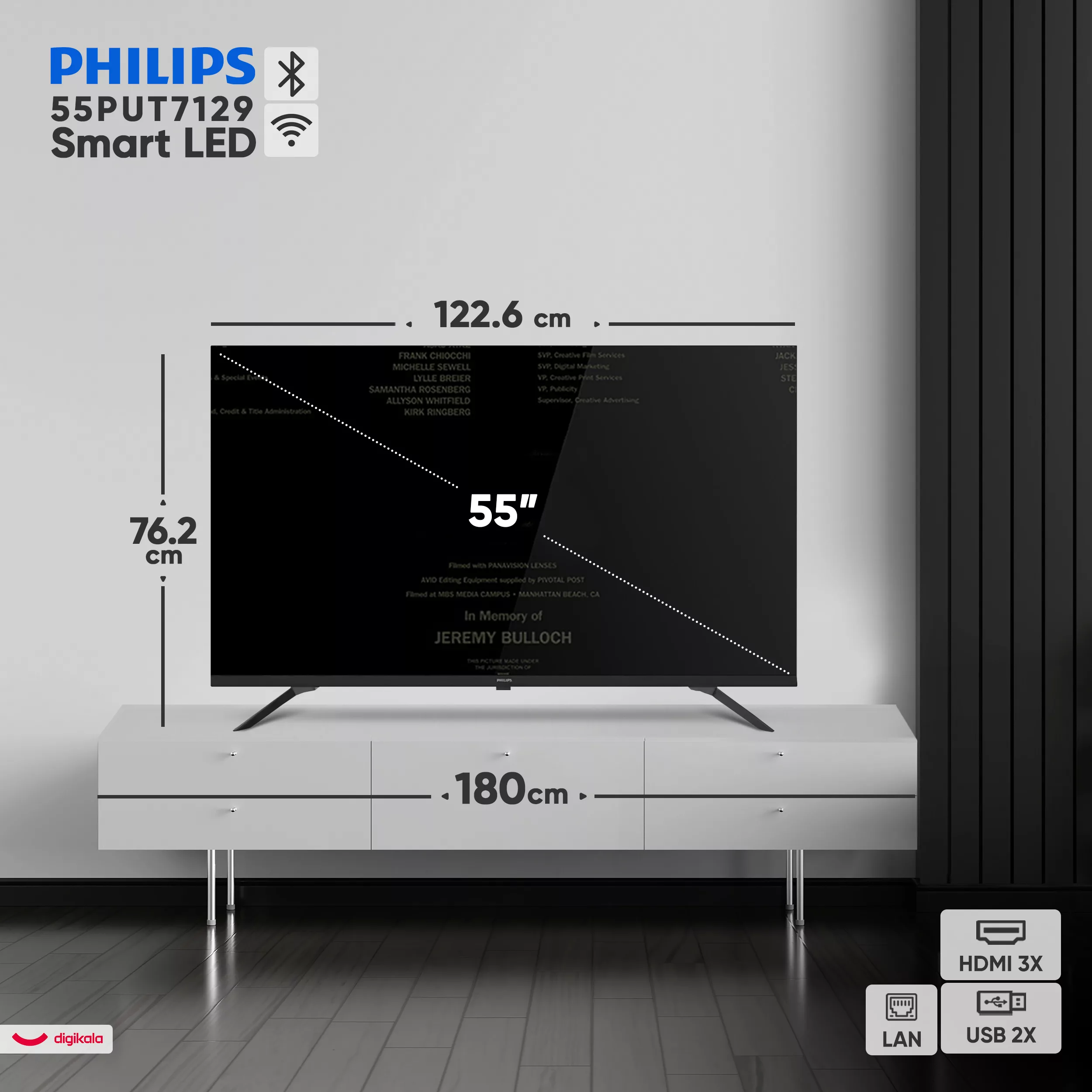 تلویزیون 55 اینچ ال ای دی هوشمند فیلیپس مدل 55PUT7129