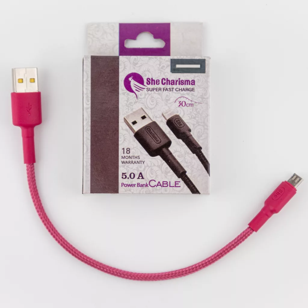 کابل تبدیل USB به microUSB شی کاریزما مدل payam طول 0.3 متر