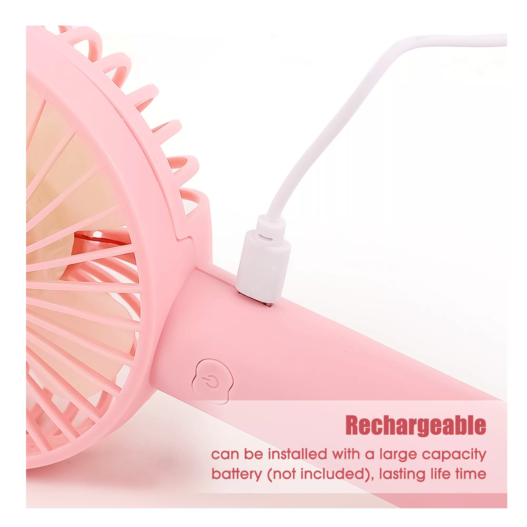 پنکه شارژی مدل دستی کد 744