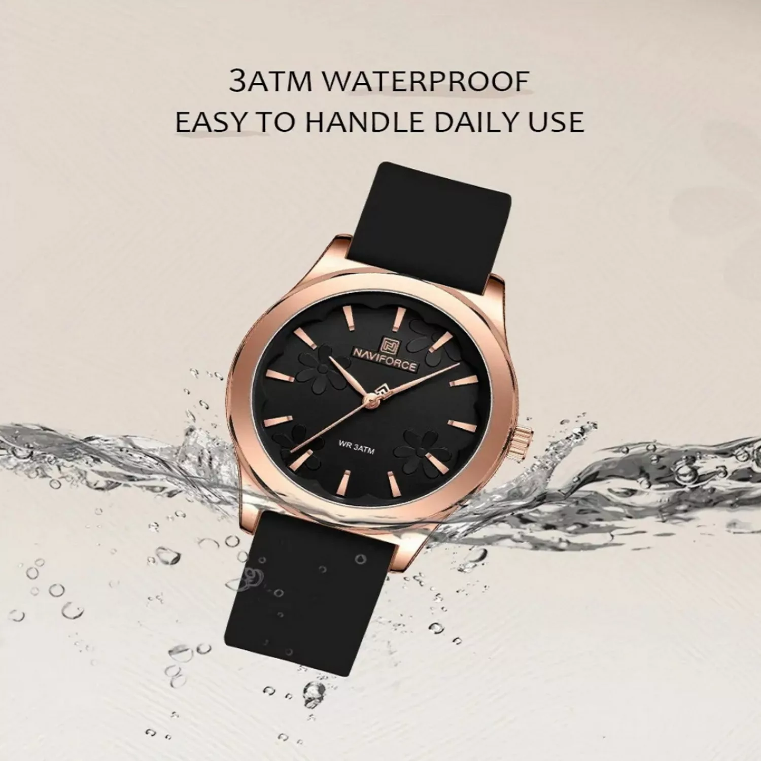 ساعت مچی عقربه ای زنانه نیوی فورس مدل فلاور