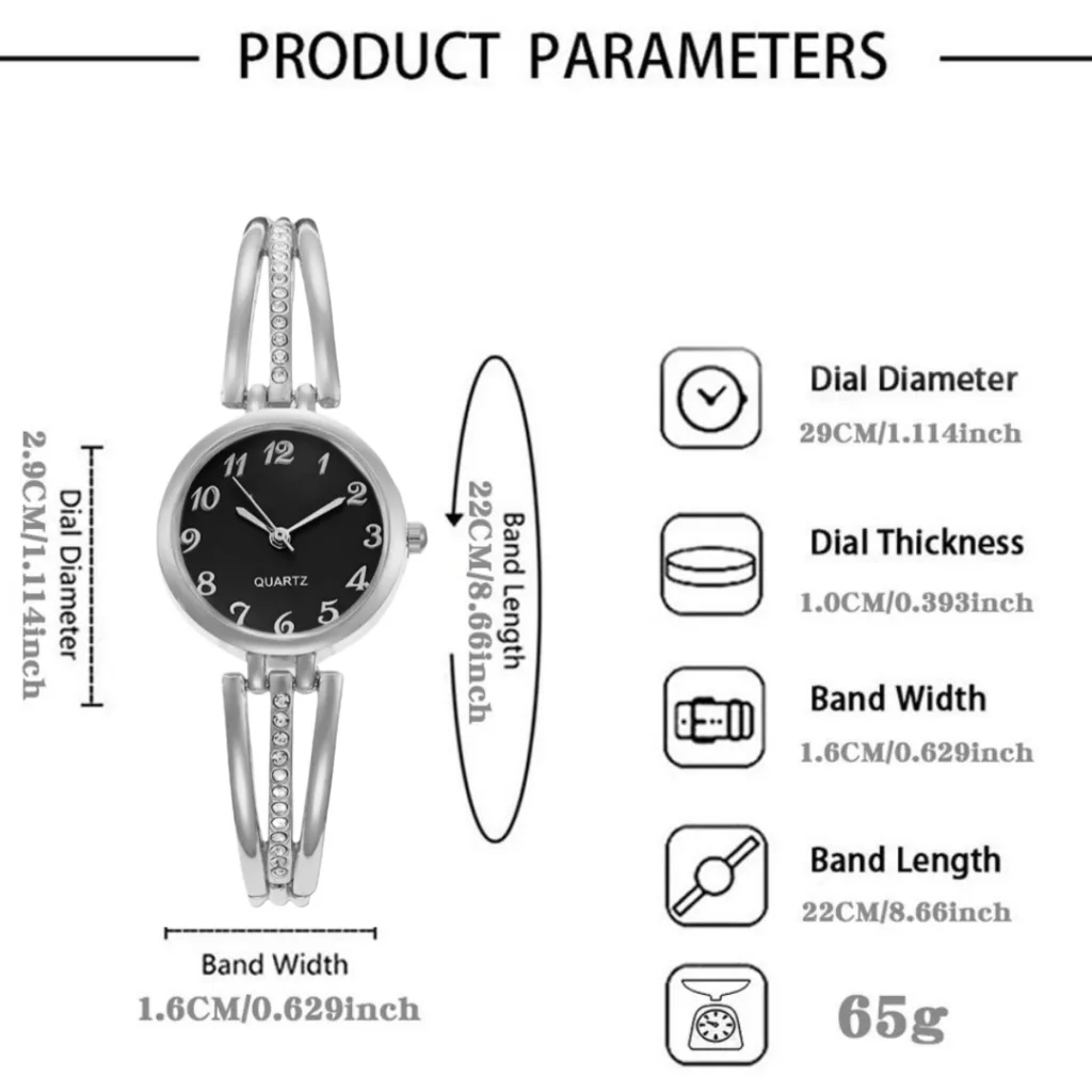 ساعت مچی عقربه‌ای کوارتز زنانه مدل لوکس بند دستبندی کد ۴