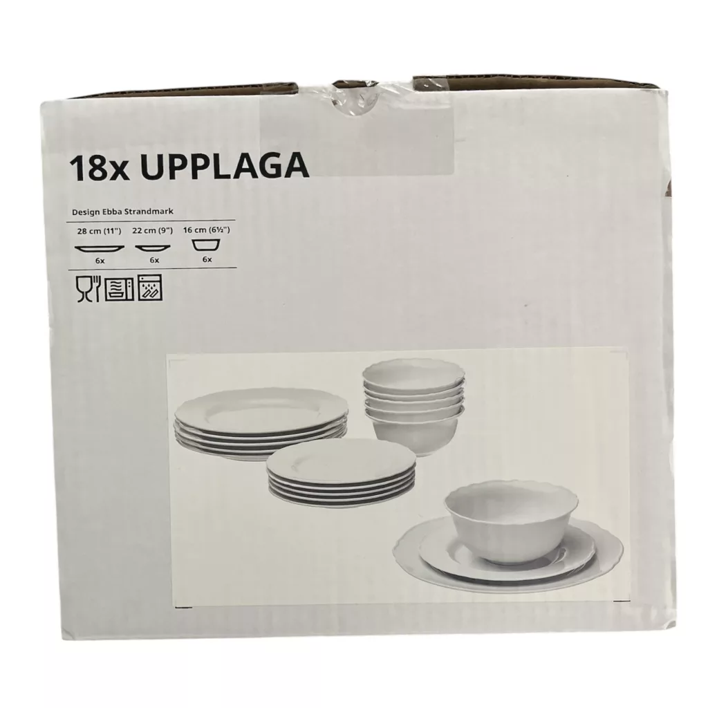 سرویس غذاخوری 18 پارچه 6 نفر ایکیا مدل UPPLAGA