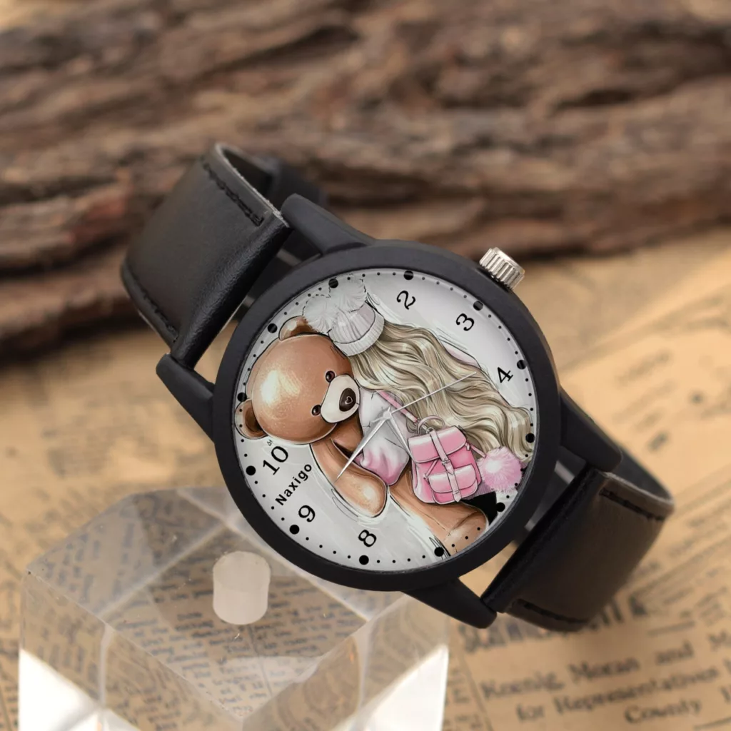 ساعت مچی عقربه ای ناکسیگو مدل دخترانه فانتزی کد LF12325