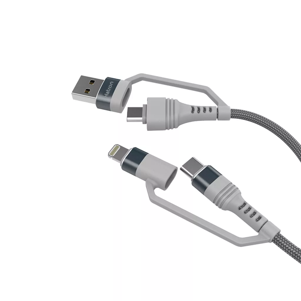 کابل تبدیل USB/USB-C به USB-C/لایتنینگ هترون مدل HC450P طول 1متر