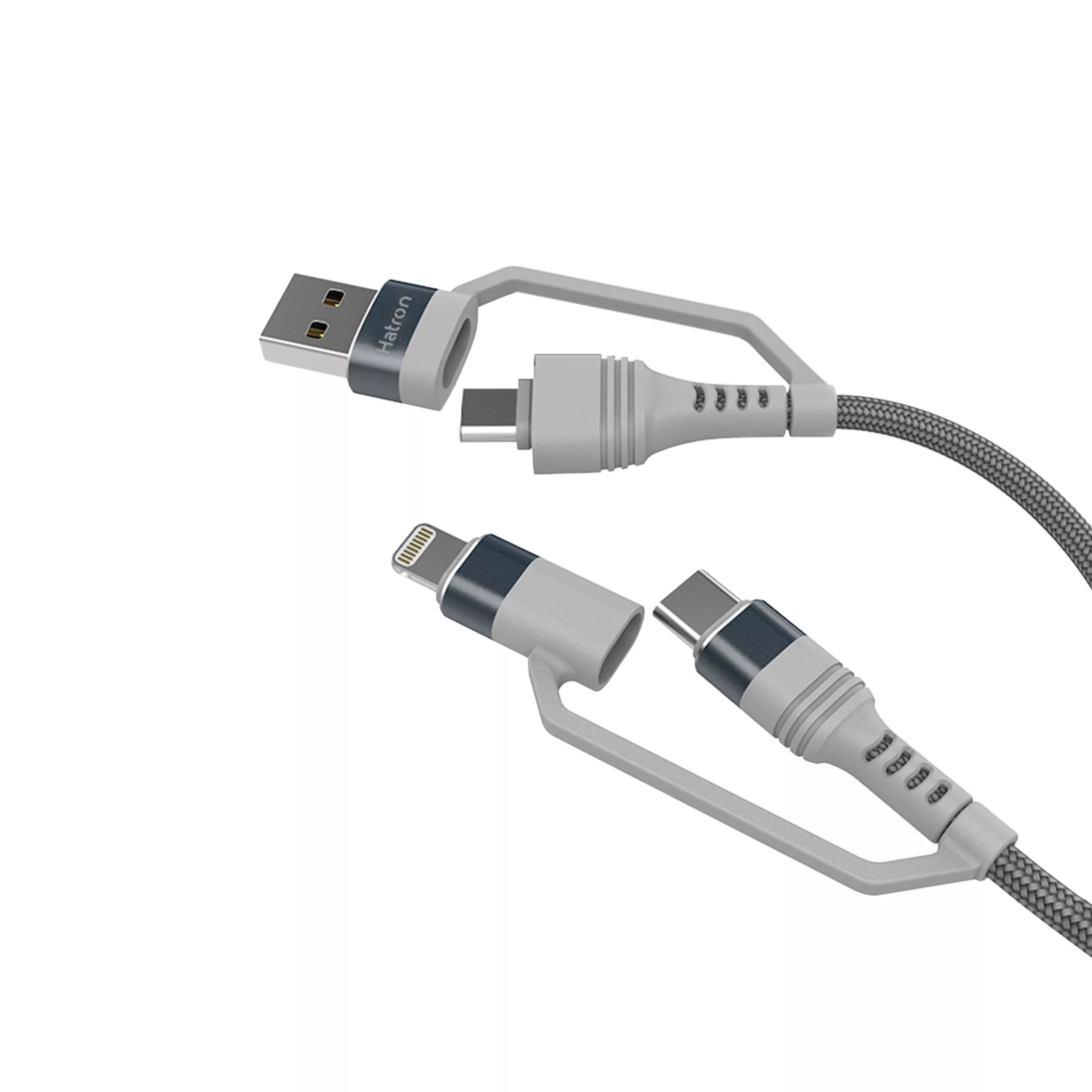 کابل تبدیل USB/USB-C به USB-C/لایتنینگ هترون مدل HC450P طول 1متر