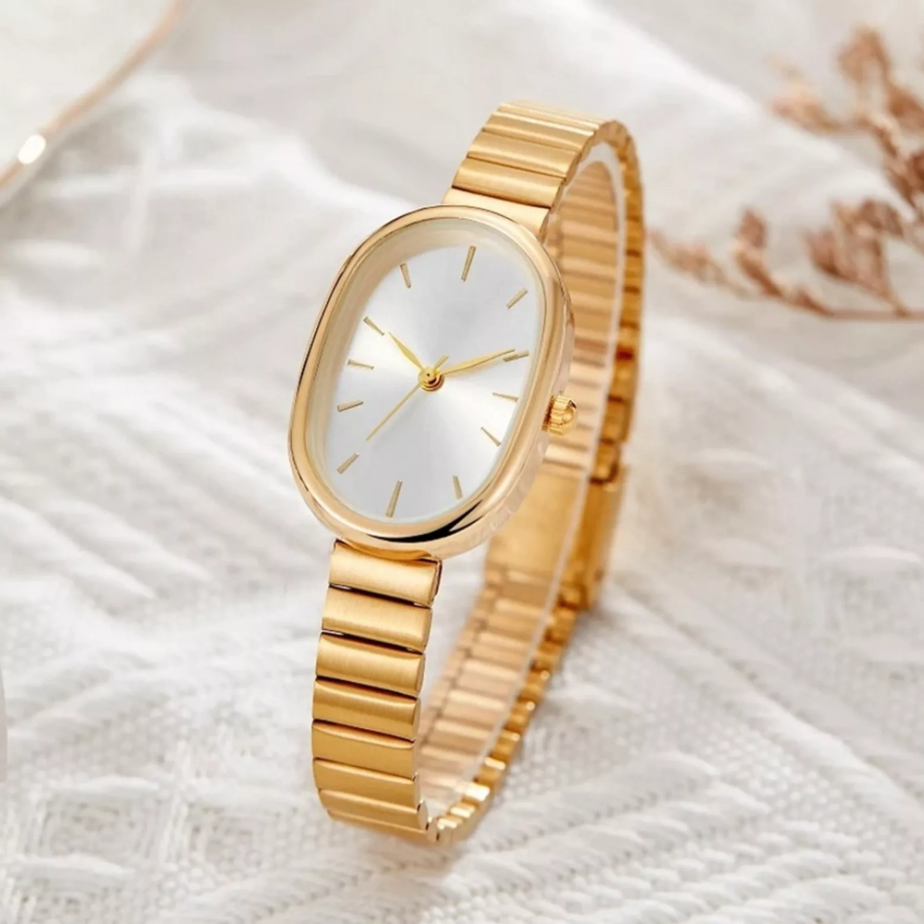 ساعت مچی عقربه ای زنانه مدل کلاسیک کژوال بند ریلی کد ۱