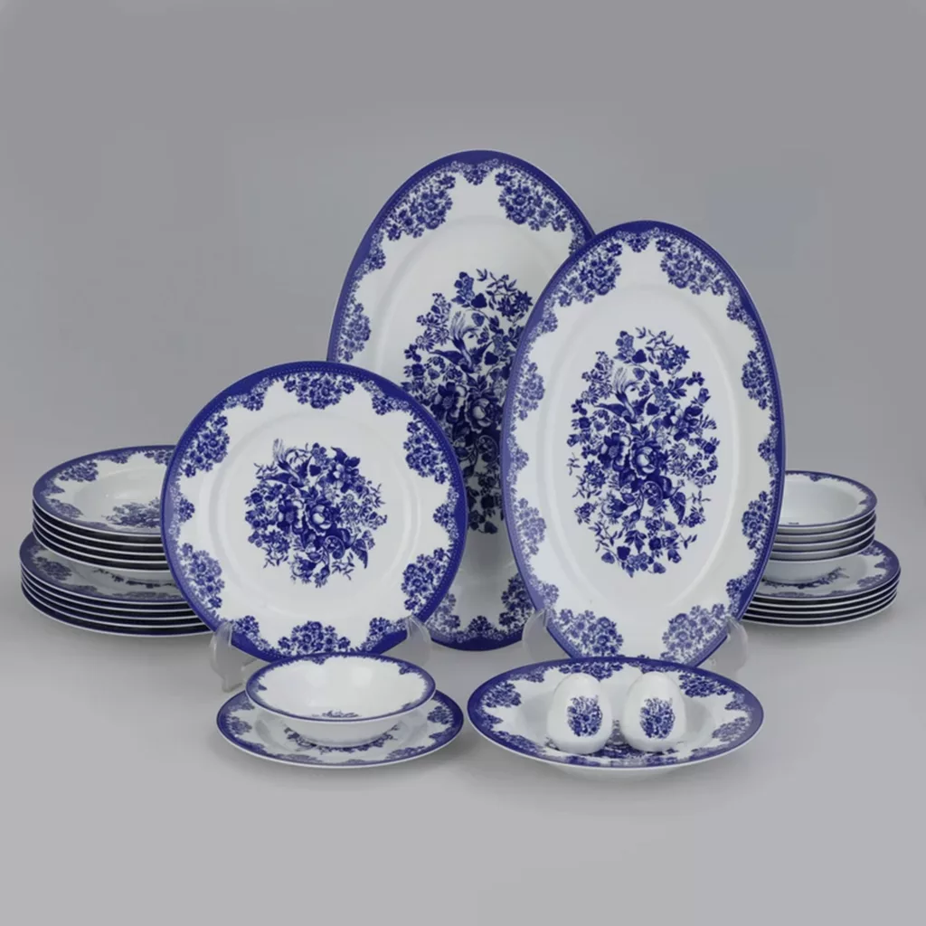 سرویس غذاخوری 28 پارچه 6 نفر چینی زرین ایران مدل ایتالیا اف فلورانس درجه عالی