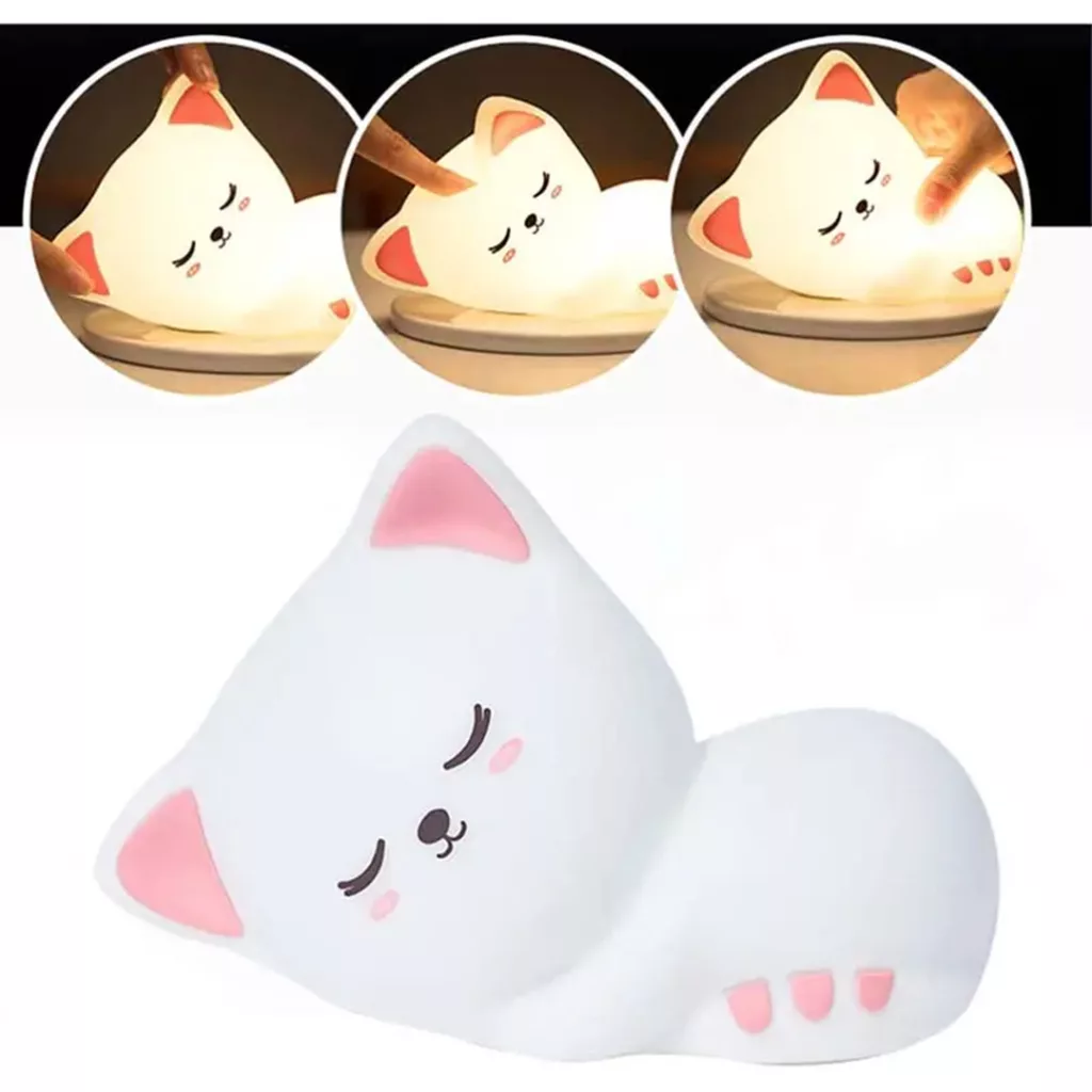 چراغ خواب اتاق کودک مدل گربه تک رنگ