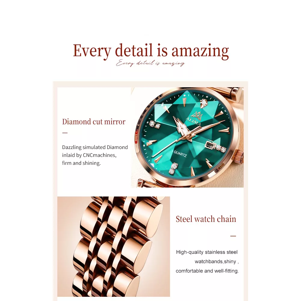 ساعت مچی عقربه‌ای کوارتز زنانه آلیما کد 7254G