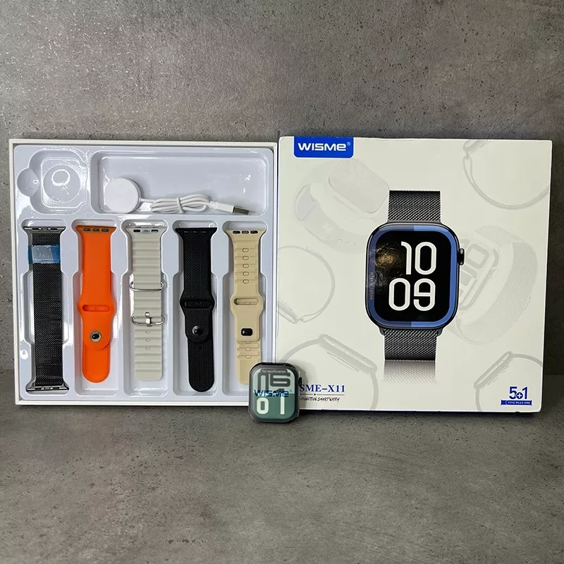 ساعت هوشمند 2.0 اینچی ویسمی مدل X11 با بند فلزی به همراه 4 بند اضافی