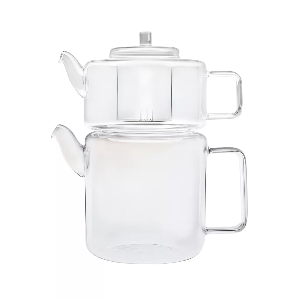 ست کتری و قوری مدل شیشه ای کد prx-2+1.2