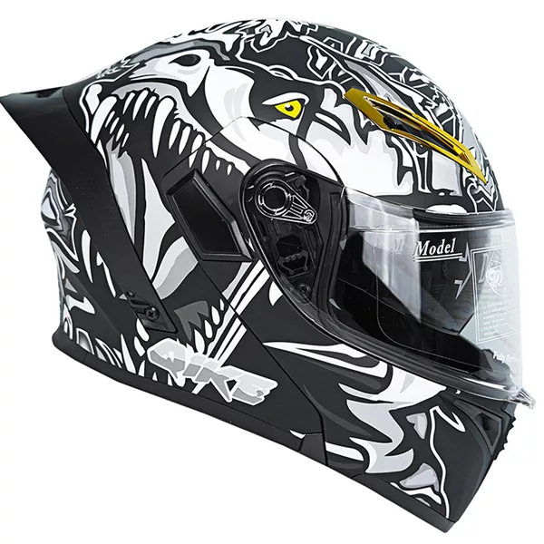 کلاه کاسکت کایک مدل فک متحرک عینکدار کد Grey_Tyrannosaurus_Rex