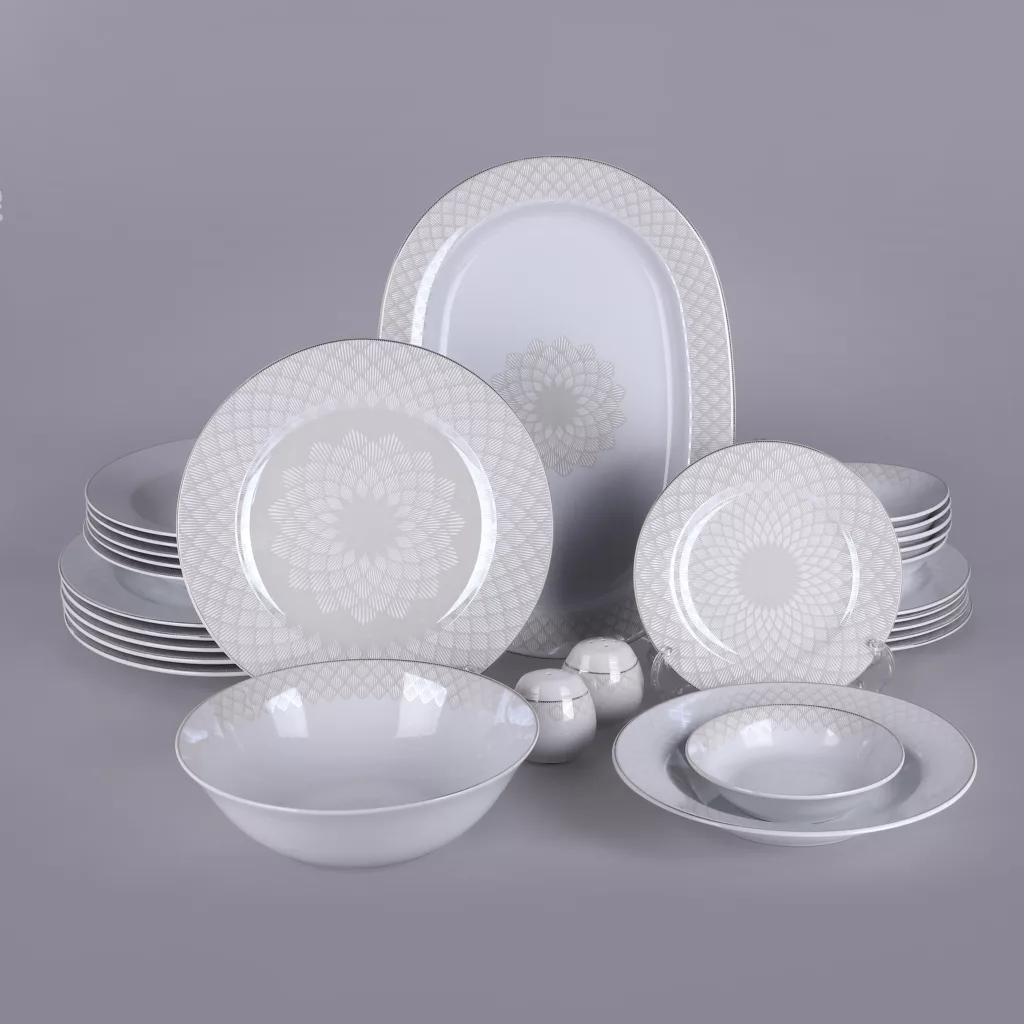 سرویس غذاخوری 28 پارچه 6 نفره مقصود مدل هیشا