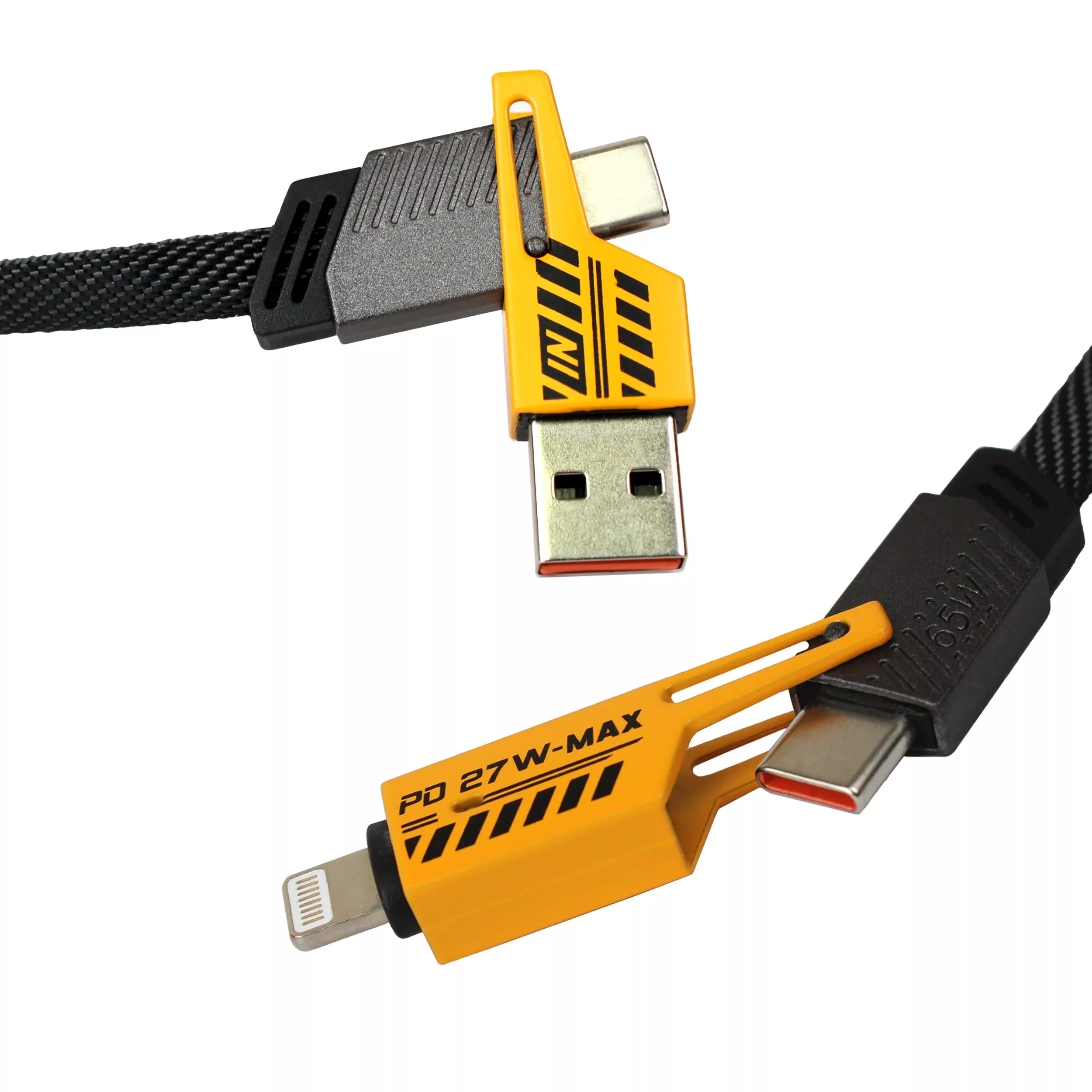 کابل تبدیل USB/USB-C به لایتنینگ/USB-C آیرنج مدل 4in1 طول 1 متر