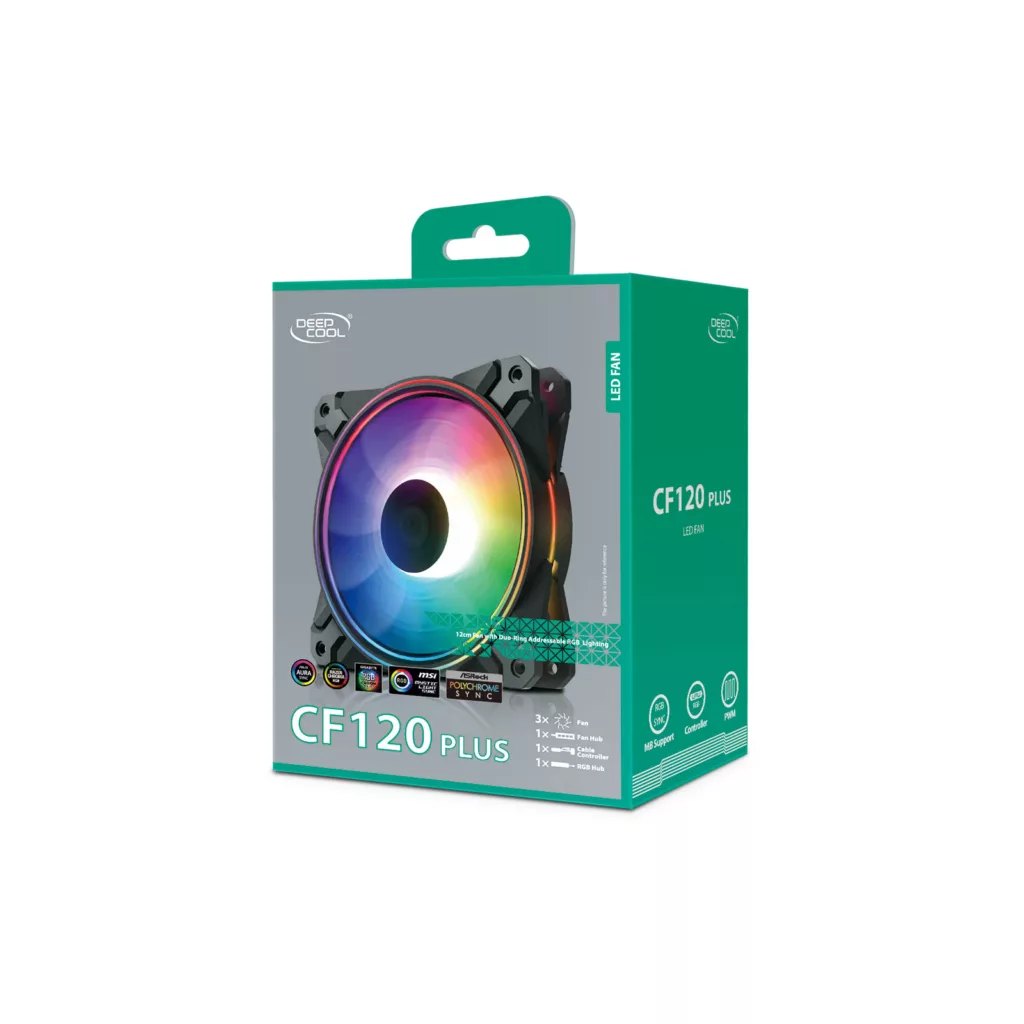 فن کیس دیپ کول مدل CF120 PLUS بسته 3 عددی