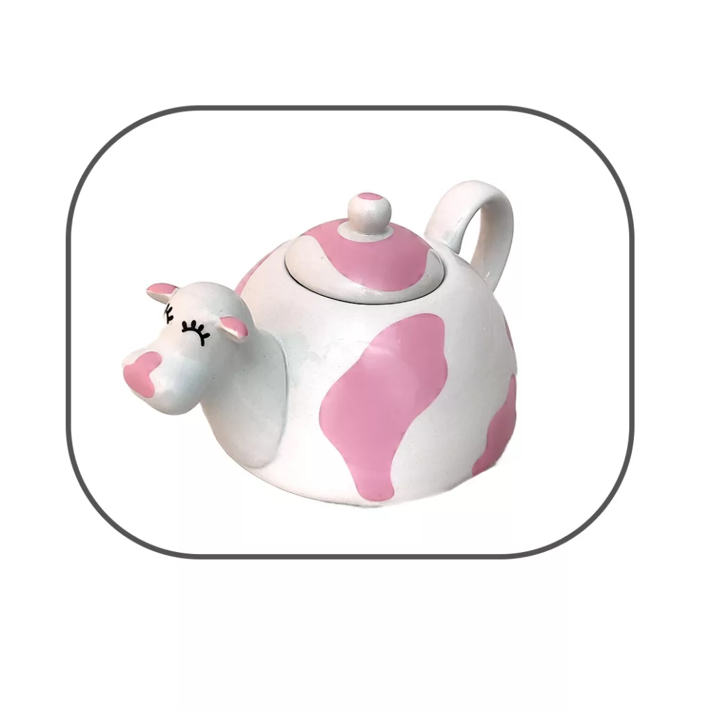 ست کتری و قوری طرح گاو