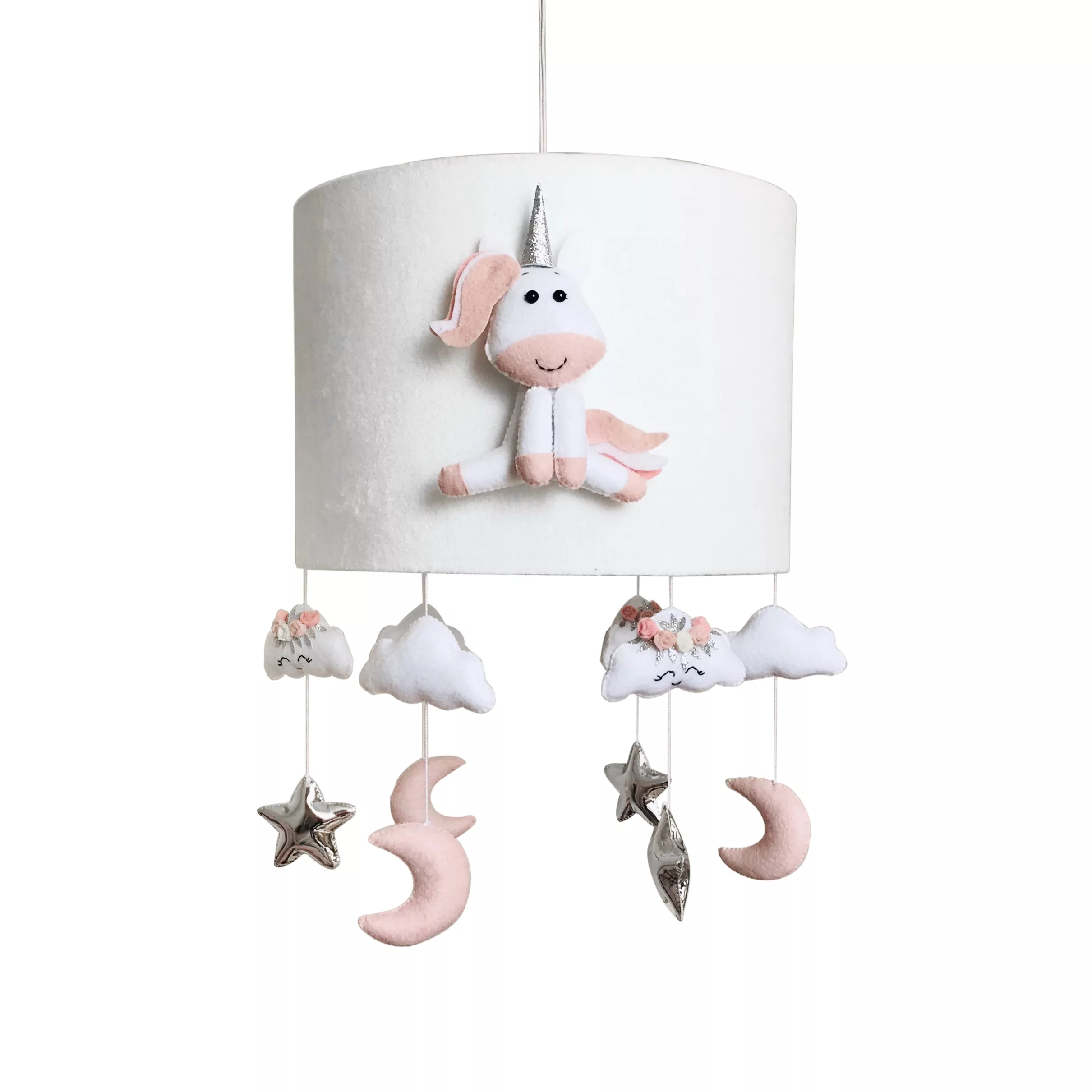 ست لوستر و آباژور کودک مدل یونیکورن کد ۱۲۵