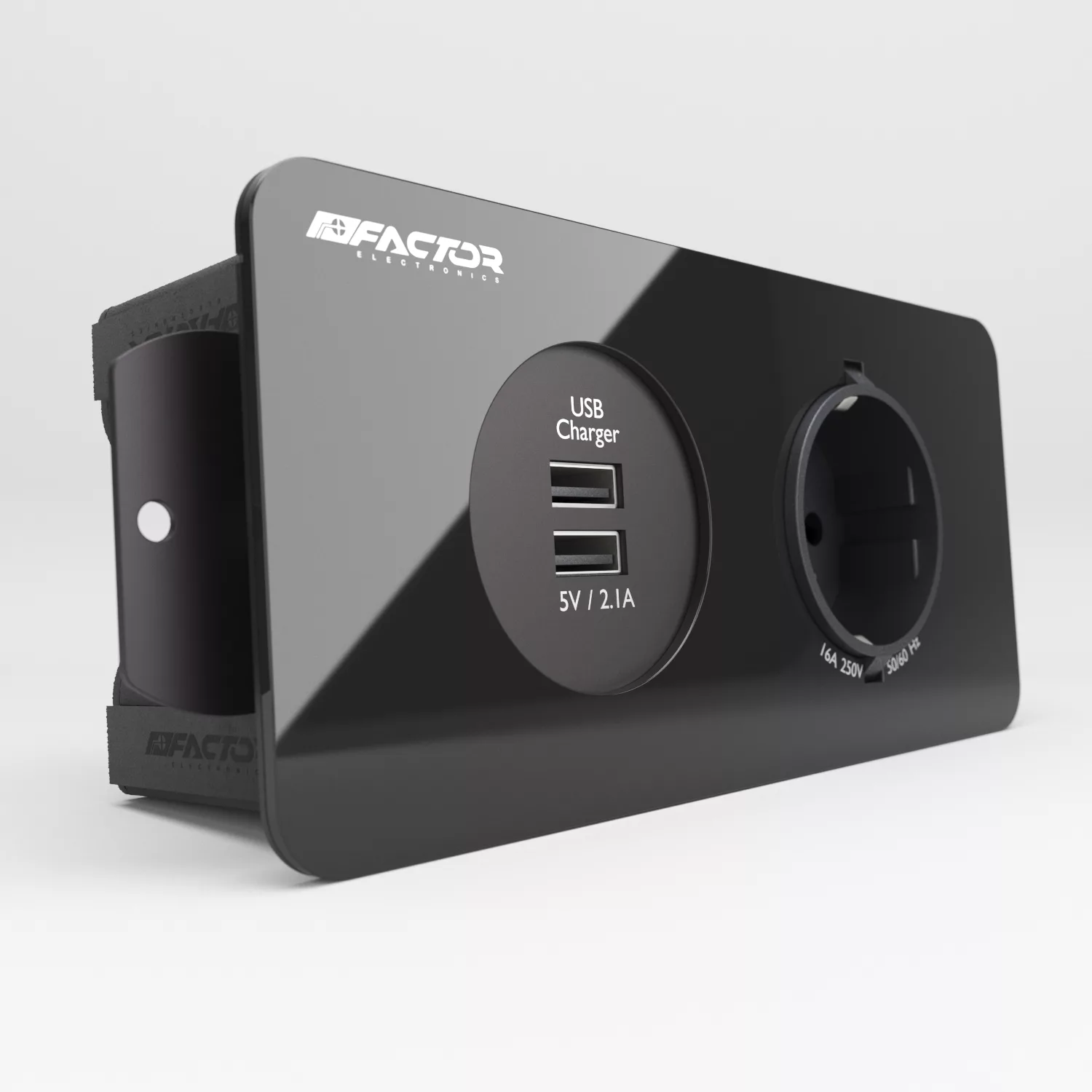 چندراهی برق و شارژر توکار فکتور مدل FPO-2