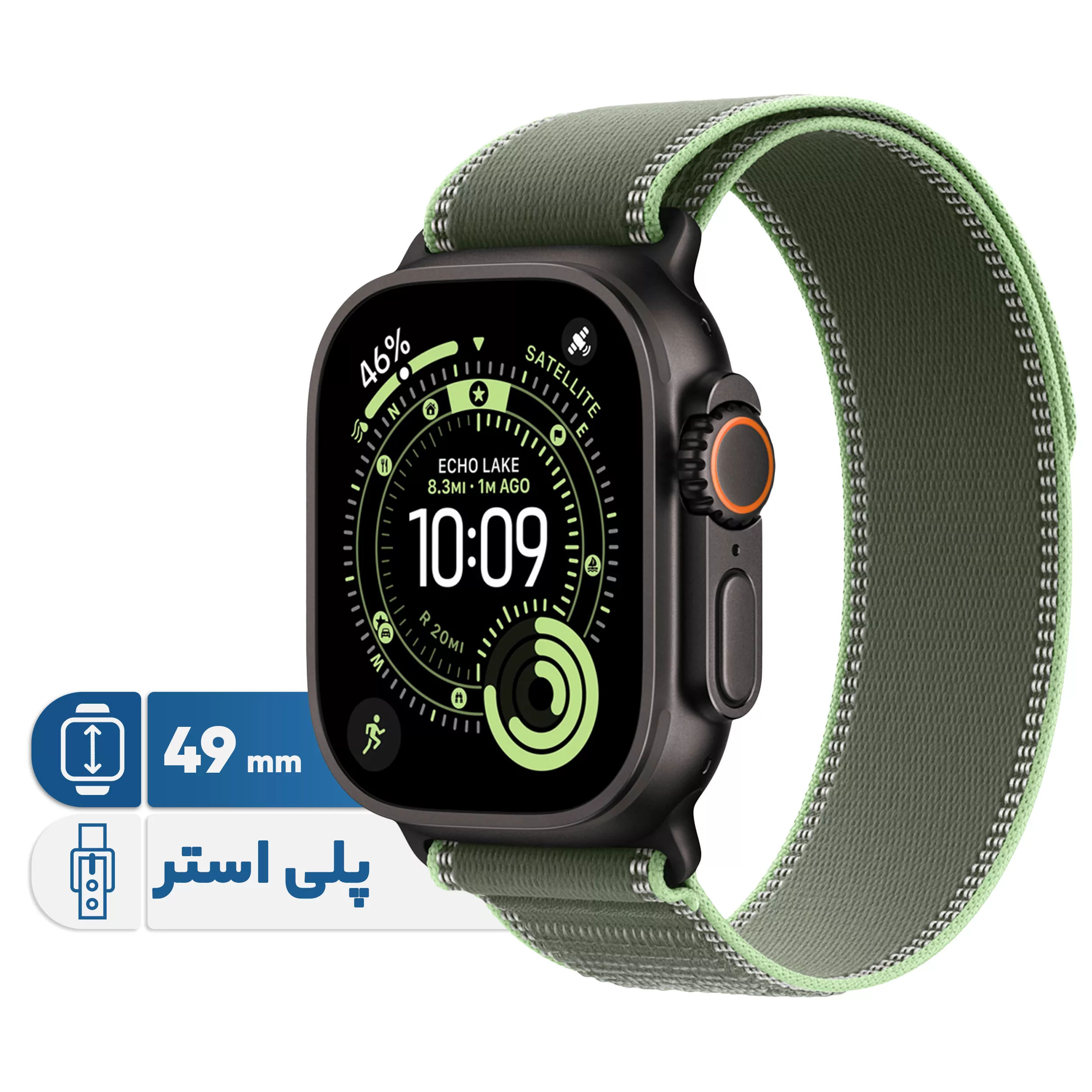 ساعت هوشمند 49 میلی متری اپل مدل Ultra 3 Black Titanium Case با بند Trail ساعت هوشمند 49 میلی متری اپل مدل Ultra 3 Black Titanium Case با بند Trail