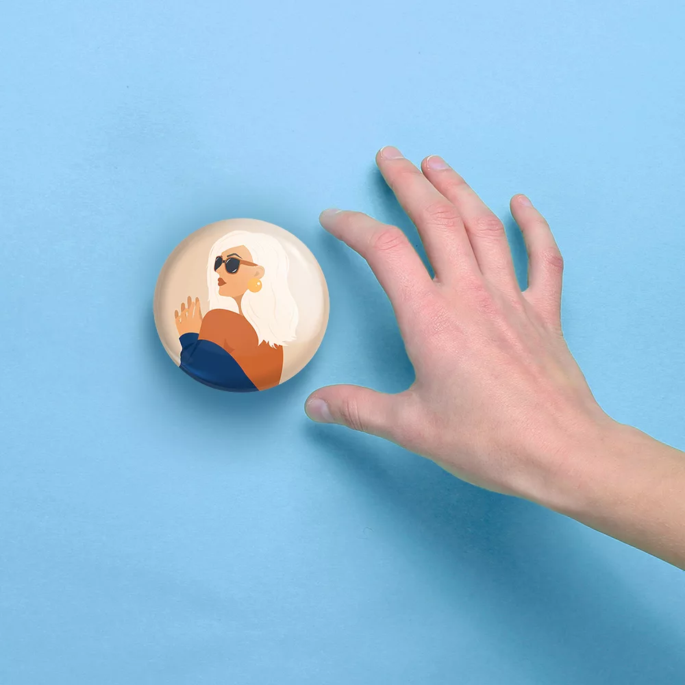 آینه جیبی خندالو مدل دختر قوی Girl Power کد 28949