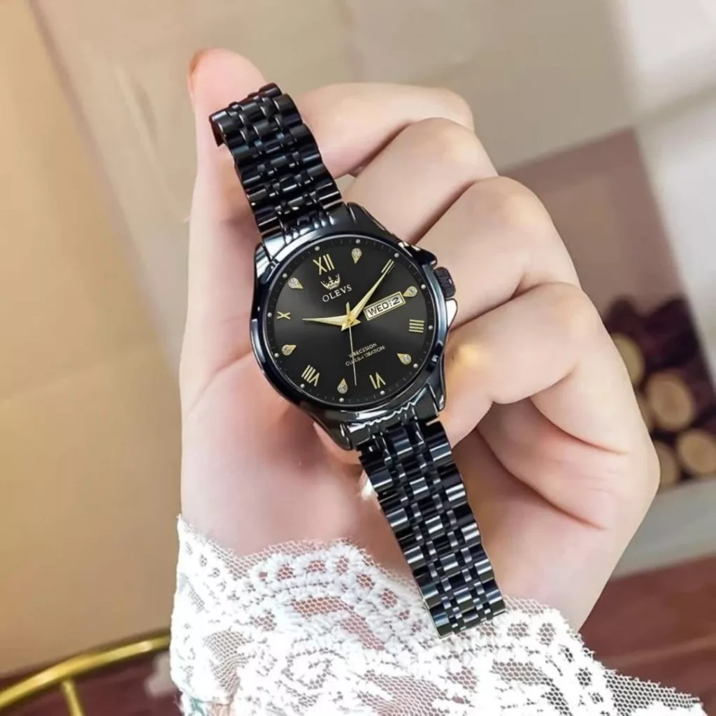 ساعت مچی عقربه‌ای کوارتز زنانه اُ لِوز مدل نگینی کد 006