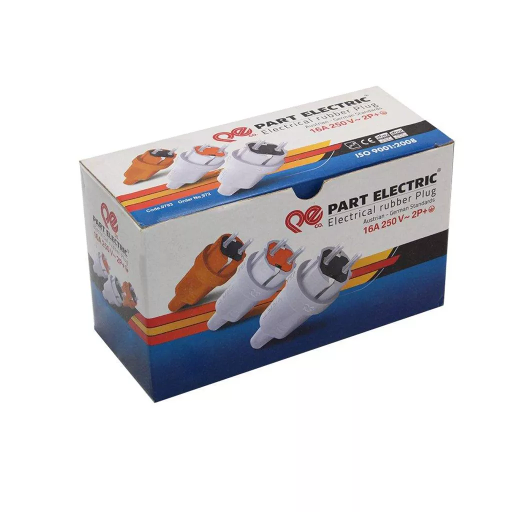 دوشاخه برق پارت الکتریک مدل 2SHAKH-10 بسته 10 عددی